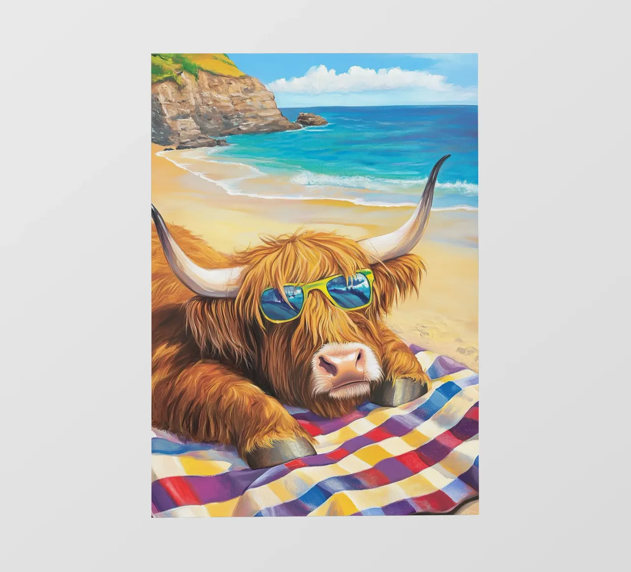 Mucca delle Highlands telo in pvc da Nikis Art Studio
