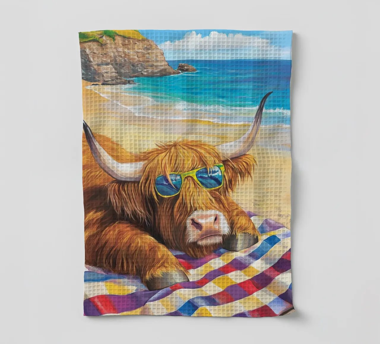 Mucca delle Highlands canovaccio da cucina da Nikis Art Studio