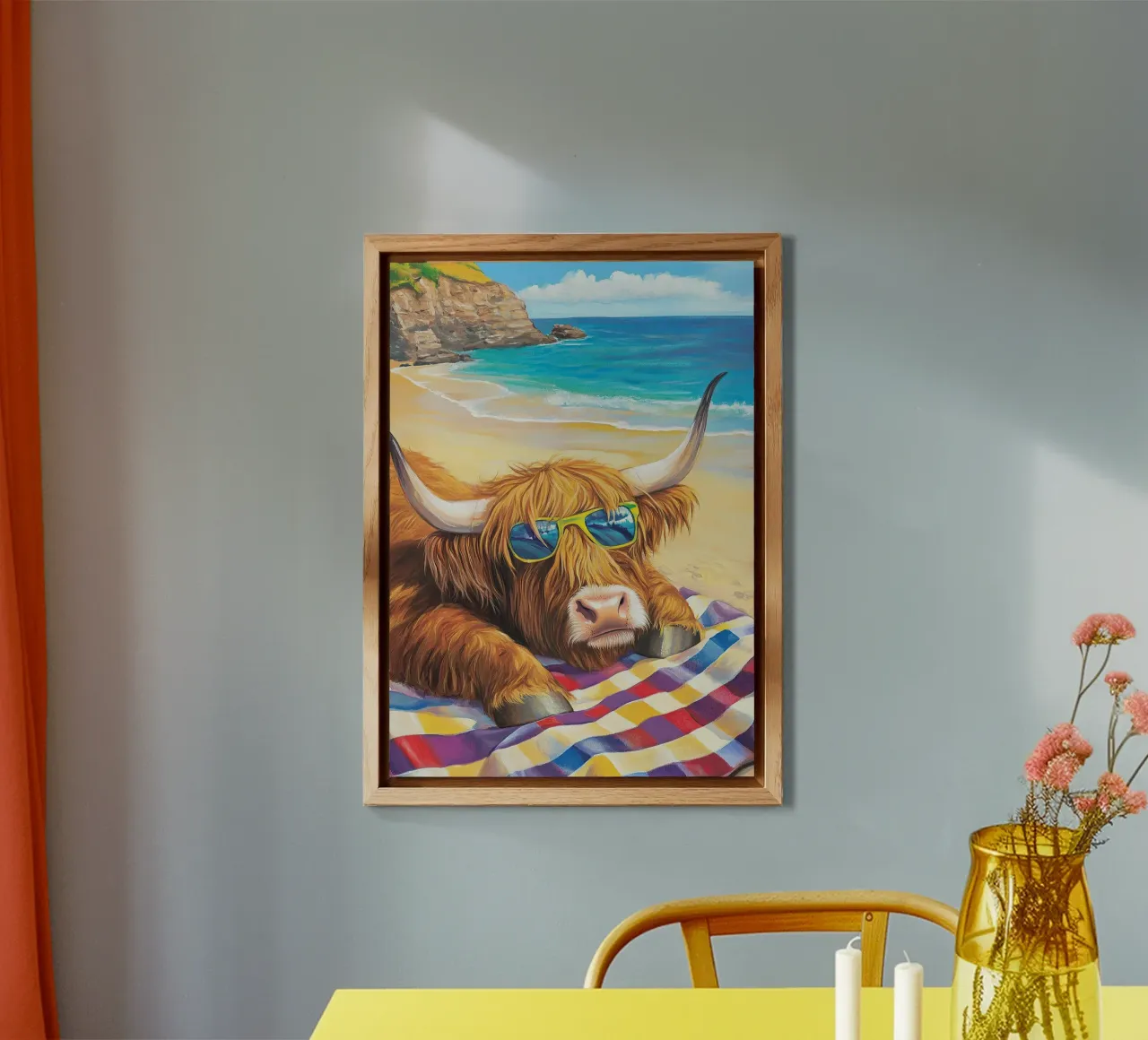 Mucca delle Highlands alluminio dibond da Nikis Art Studio
