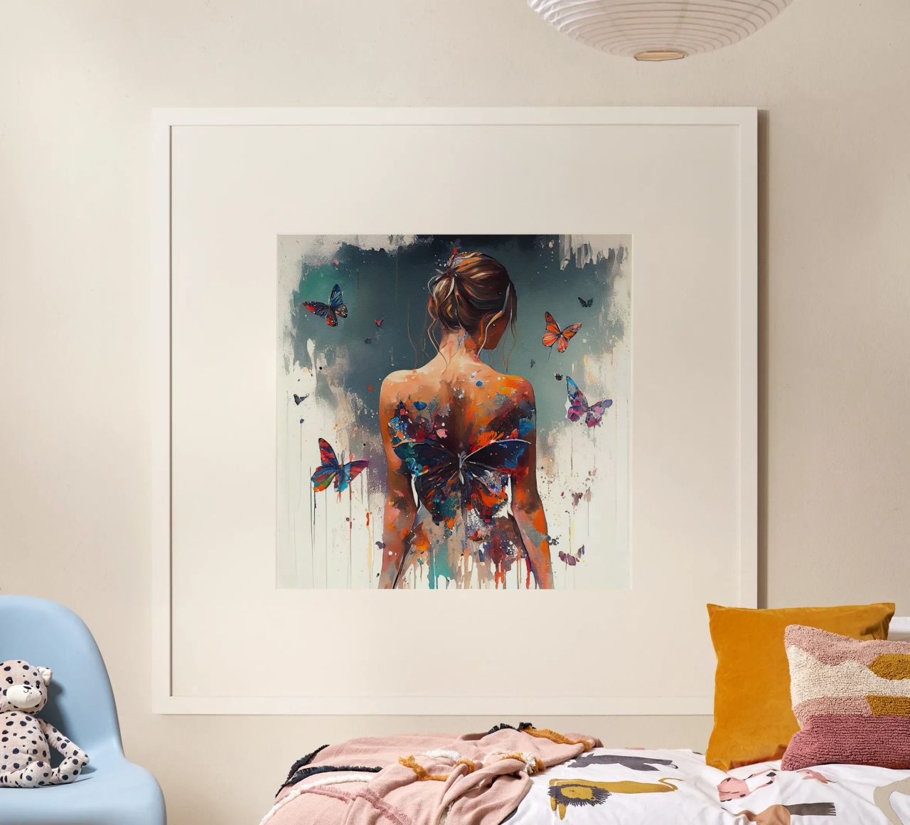 Mächtiger Schmetterling Frau Körper Poster von Chromatic Fusion Studio