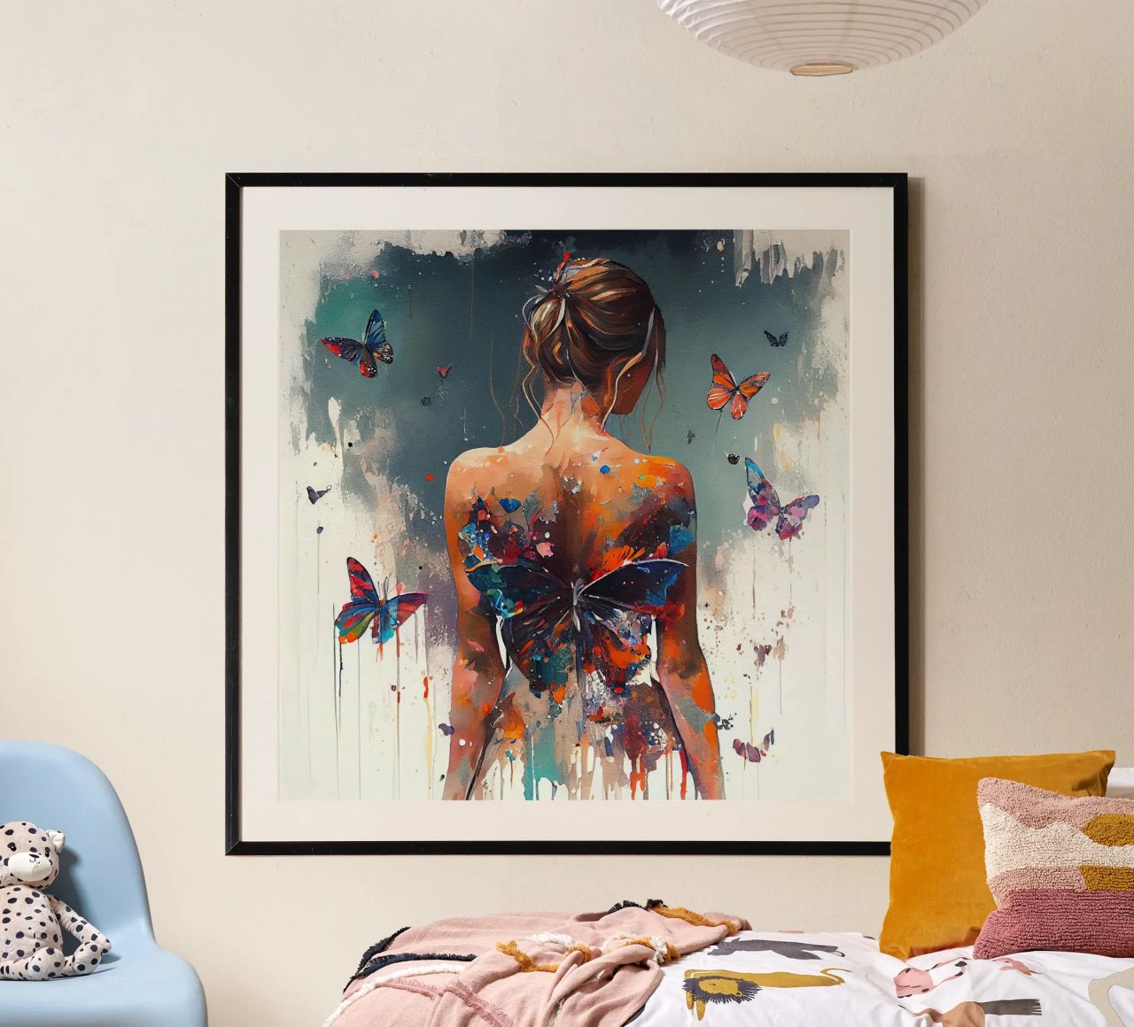 Mächtiger Schmetterling Frau Körper Poster von Chromatic Fusion Studio