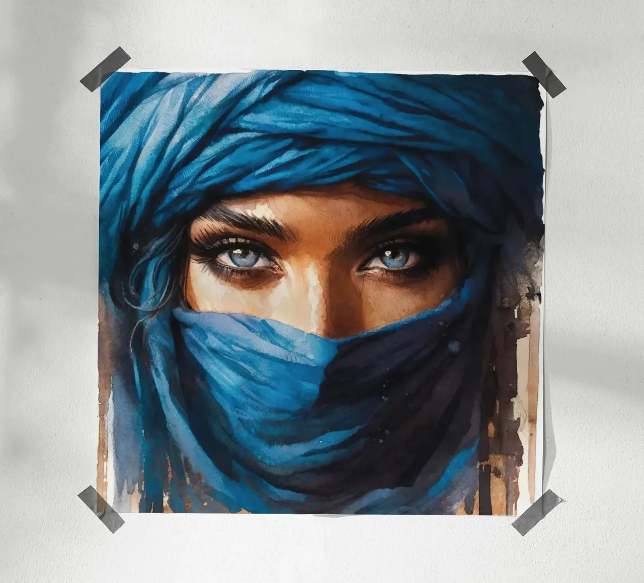Poderosa mujer tuareg poster de Chromatic Fusion Studio