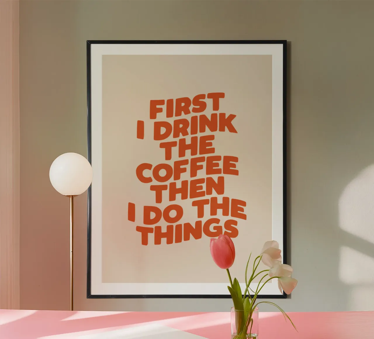 Prima bevo il caffè e poi faccio le cose che mi interessano Witty Design carta hahnemühle da THE MOTIVATED TYPE