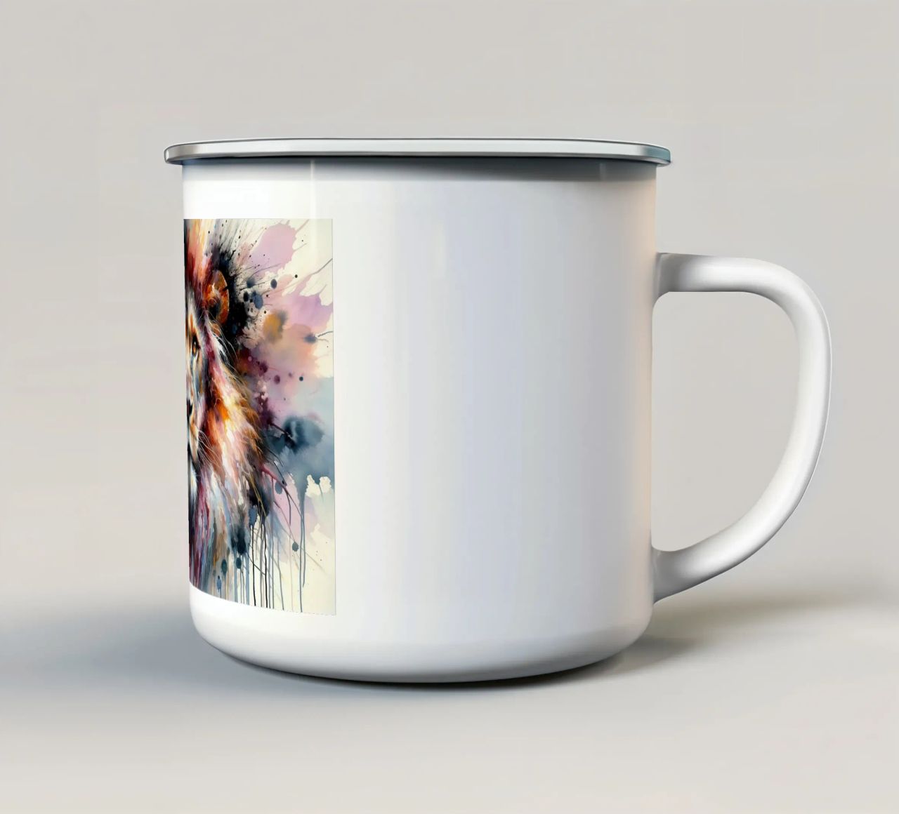 L'objectif prédateur dévoilé mug en émail de Chromatic Fusion Studio