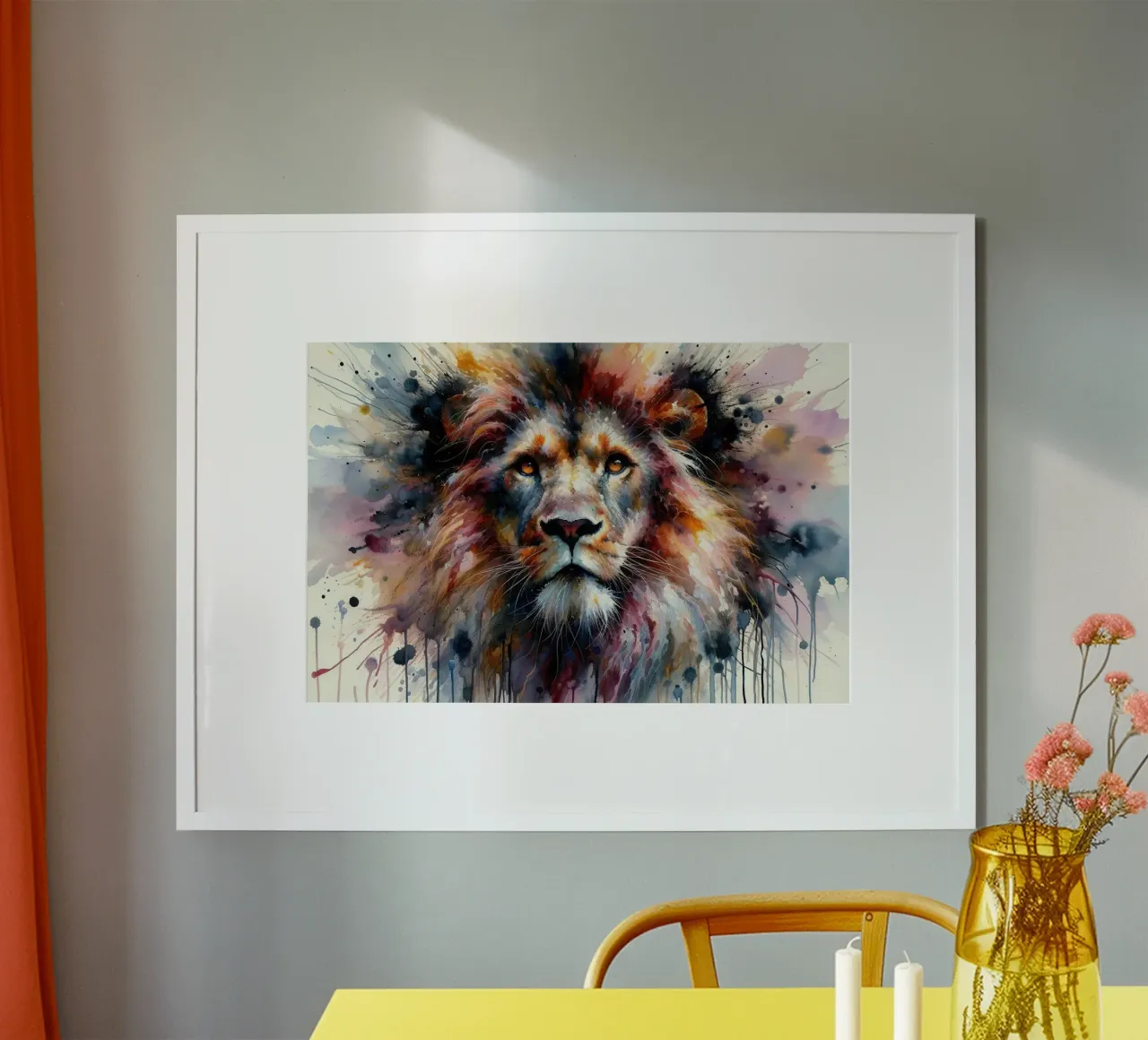 Focus predatorio svelato poster con telaio in plastica da Chromatic Fusion Studio