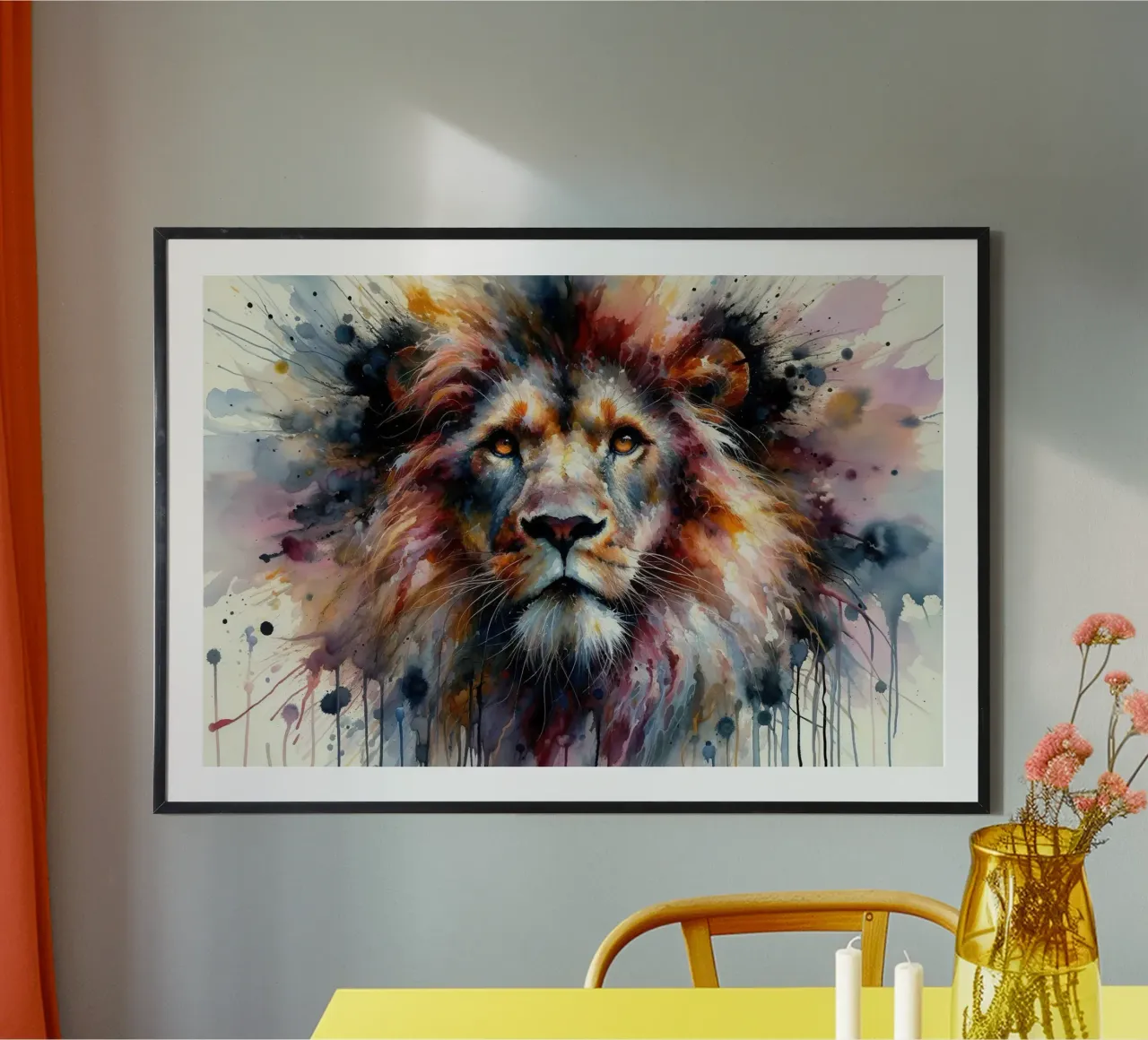 Focus predatorio svelato poster con telaio in plastica da Chromatic Fusion Studio
