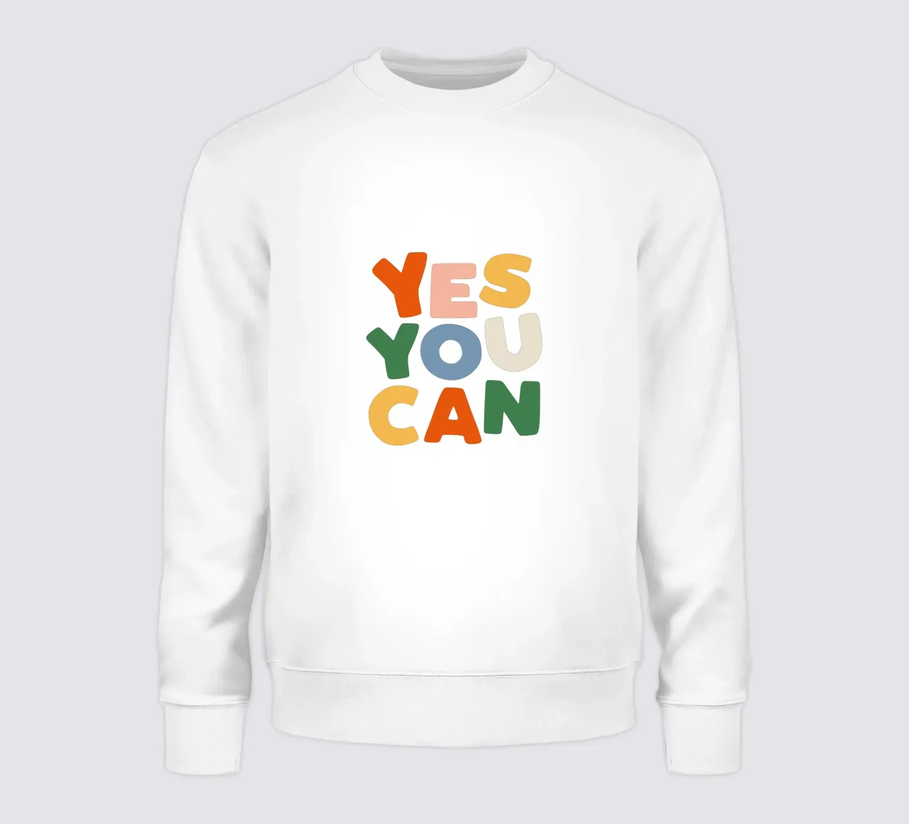 Yes You Can Design tipografico colorato felpa da THE MOTIVATED TYPE