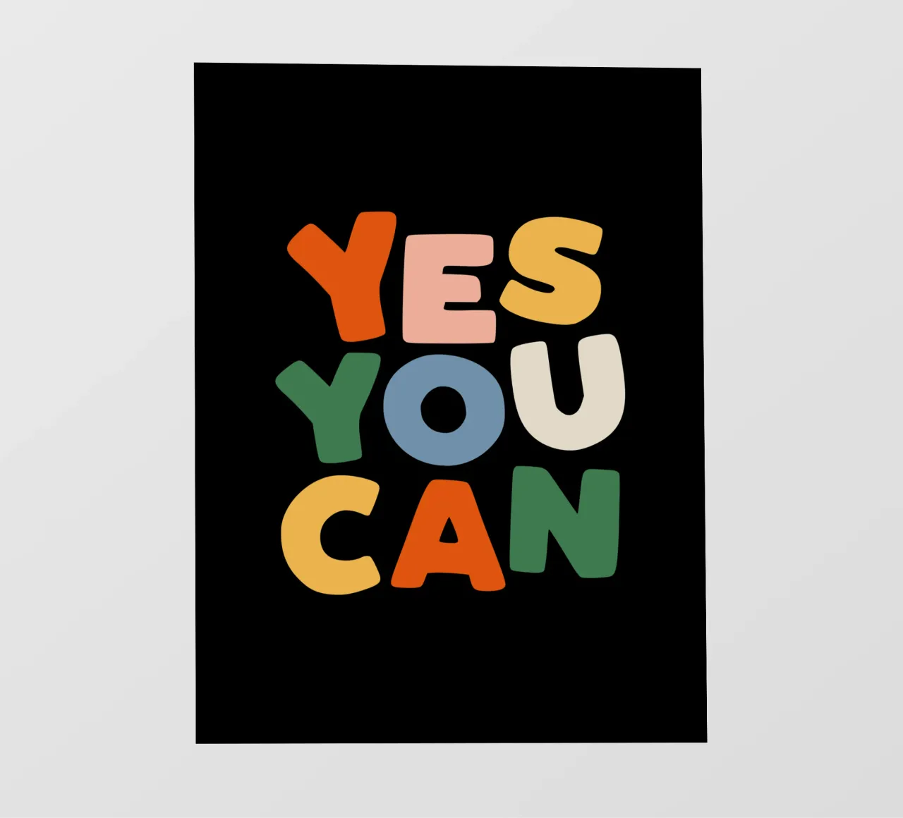Yes You Can Design tipografico colorato pellicola backlit da THE MOTIVATED TYPE