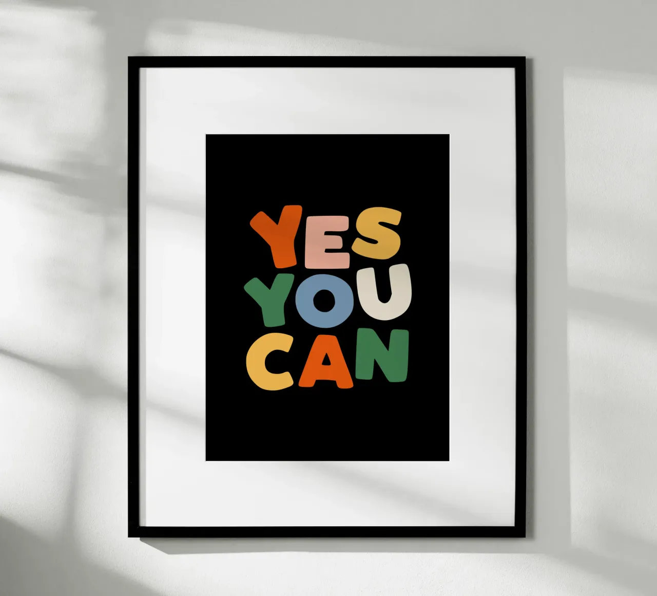 Yes You Can Design tipografico colorato carta hahnemühle da THE MOTIVATED TYPE