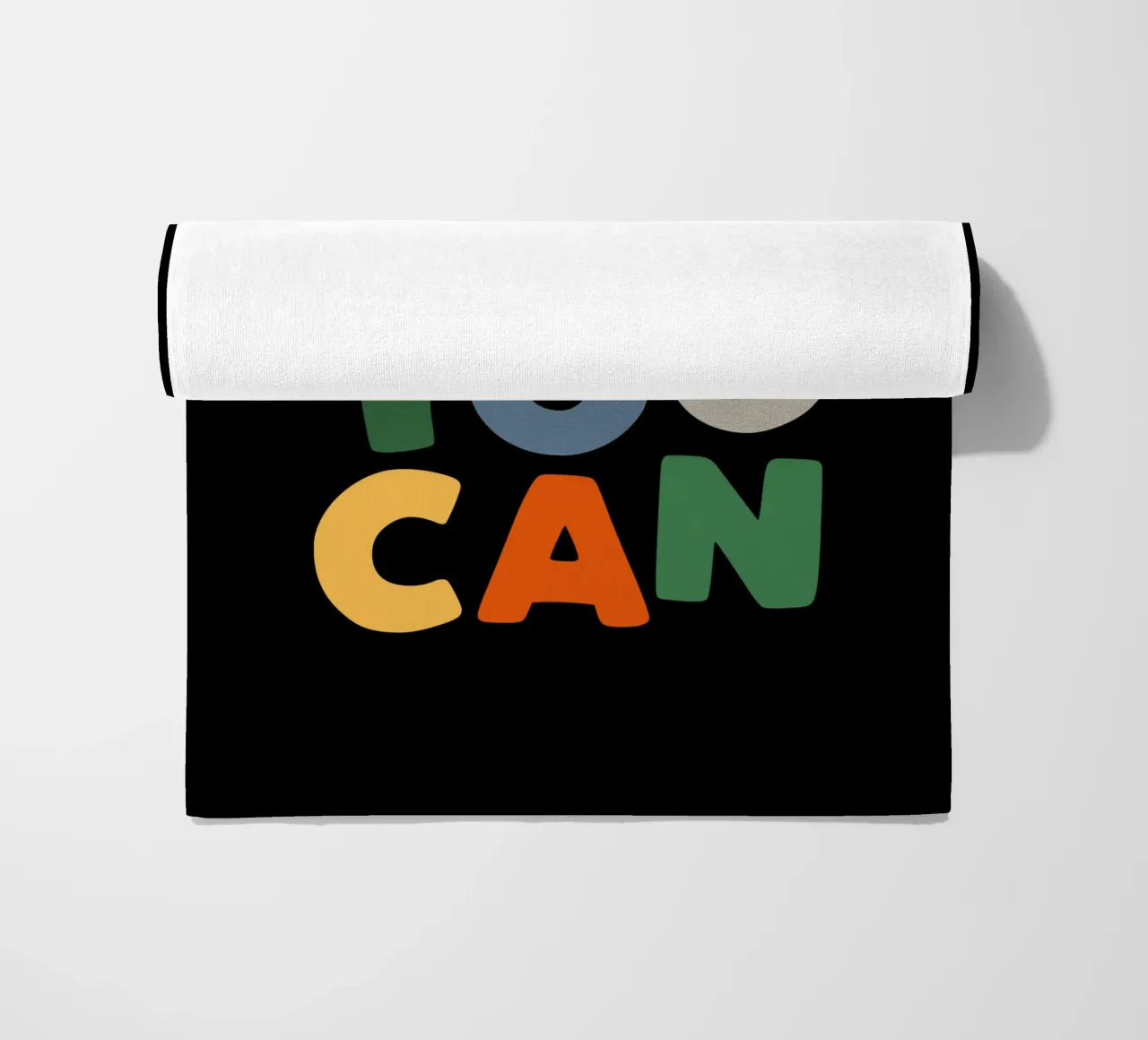 Yes You Can Design tipografico colorato telo mare da THE MOTIVATED TYPE