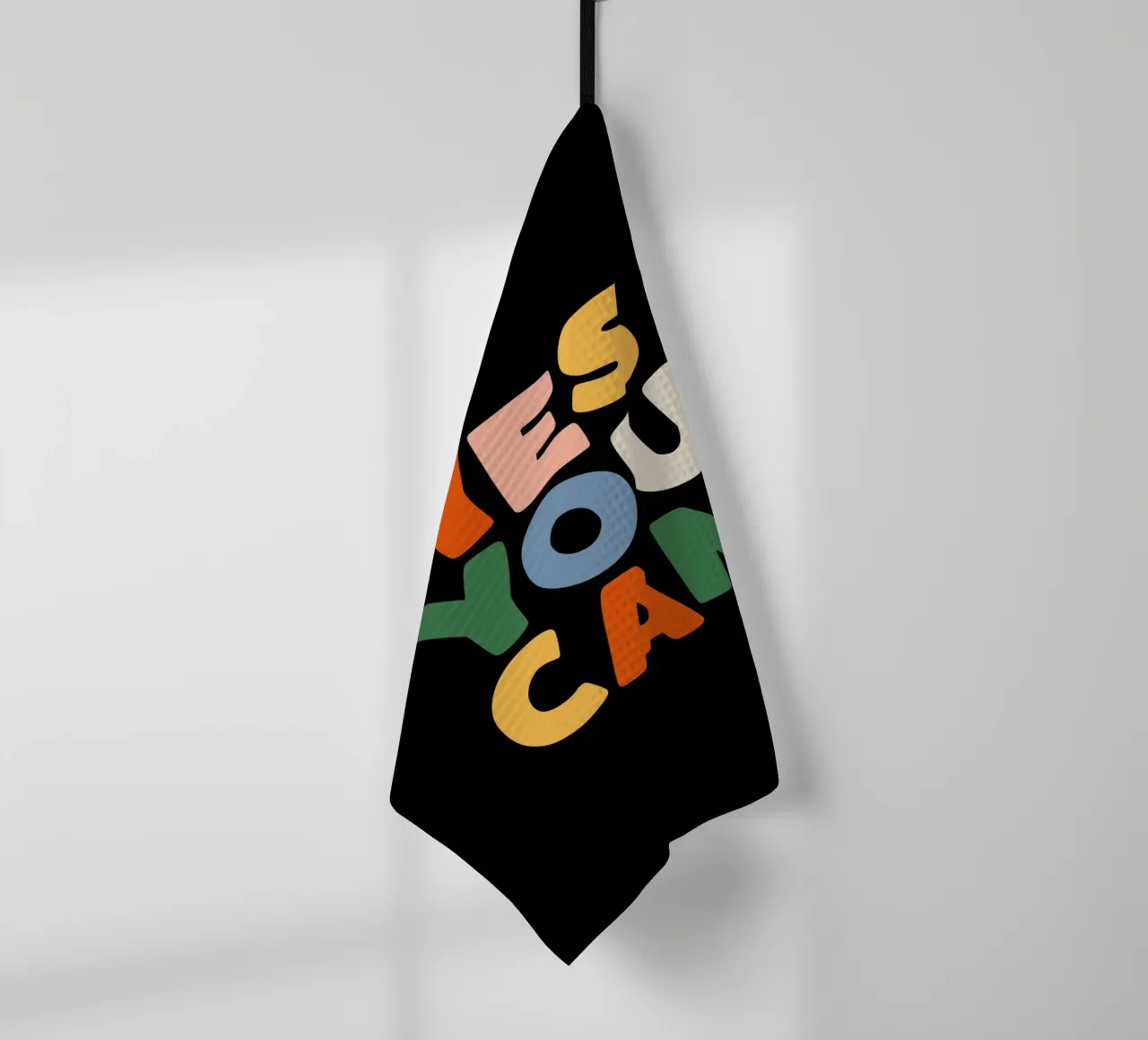 Yes You Can Design tipografico colorato canovaccio da cucina da THE MOTIVATED TYPE