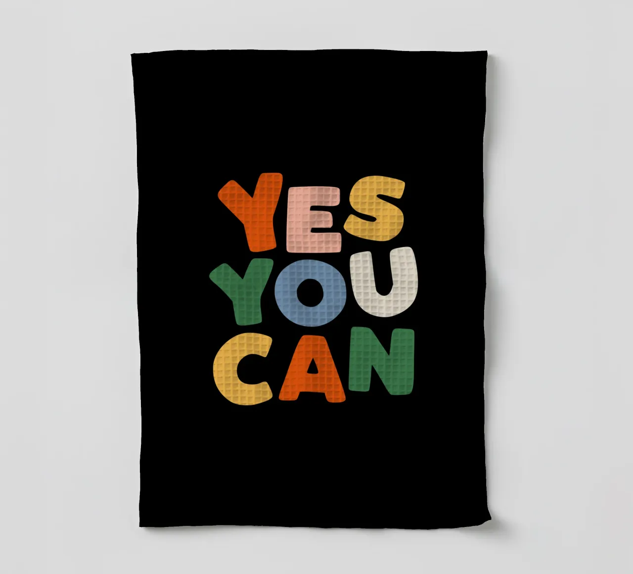 Yes You Can Design tipografico colorato canovaccio da cucina da THE MOTIVATED TYPE