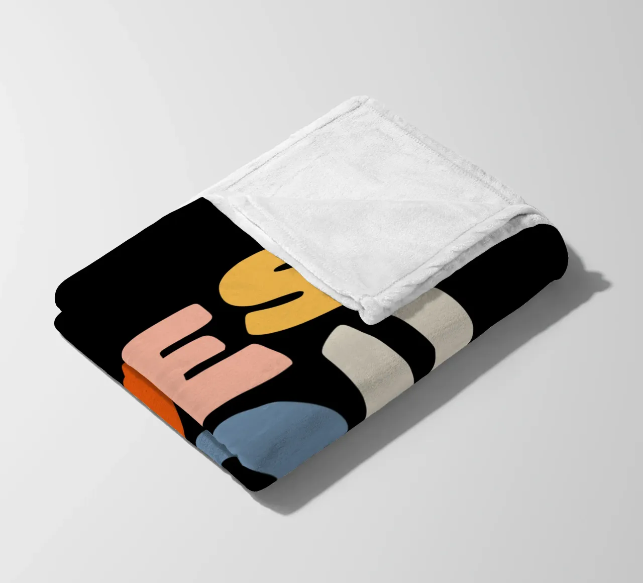 Yes You Can Design tipografico colorato coperta in pile da THE MOTIVATED TYPE