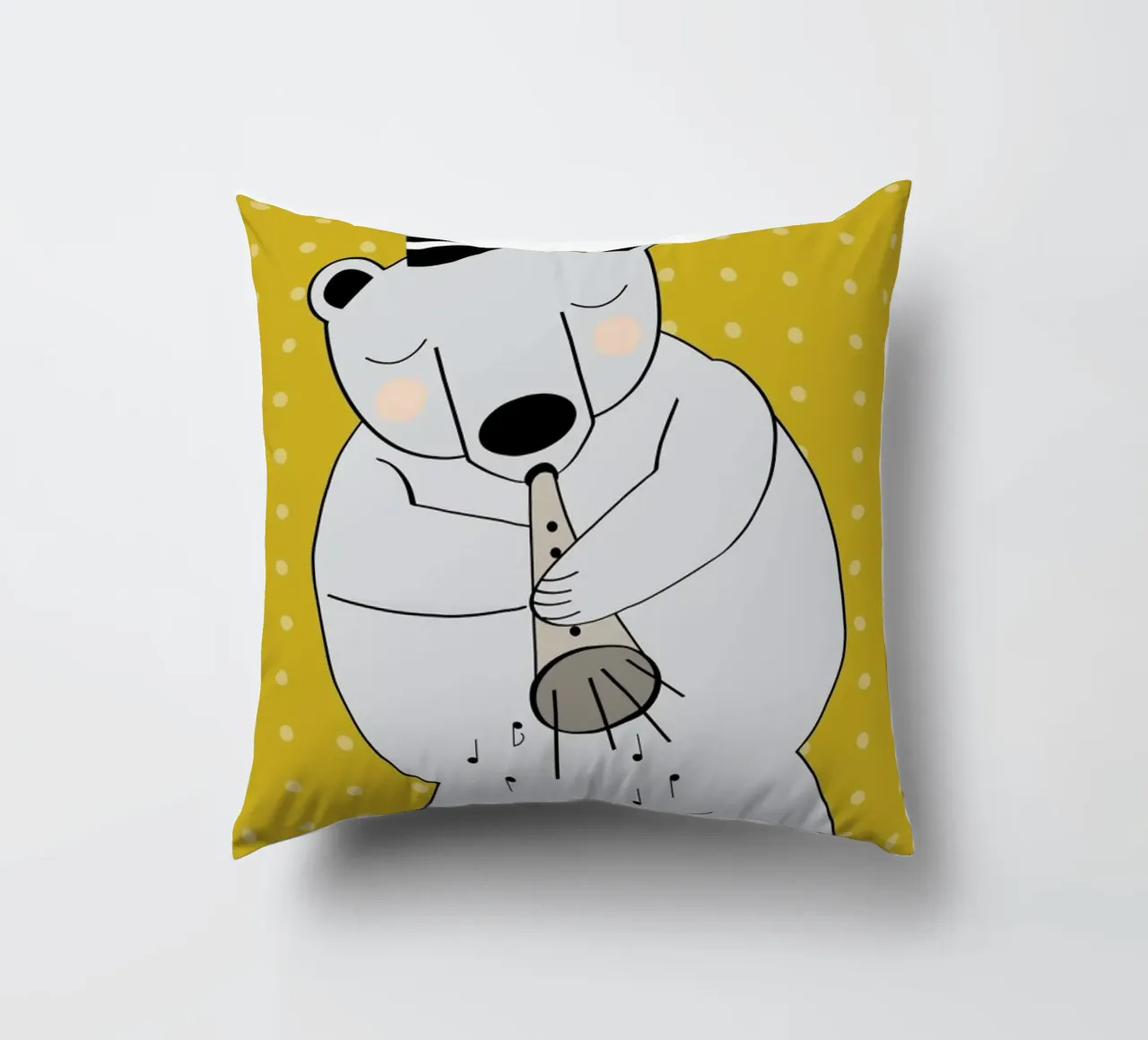 Trompeten Bär cuscino da XOXO Arte