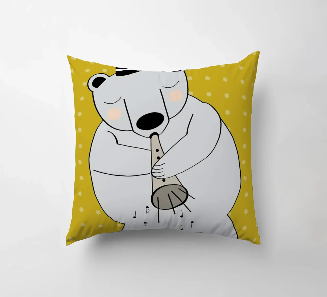 Trompeten Bär cuscino da XOXO Arte