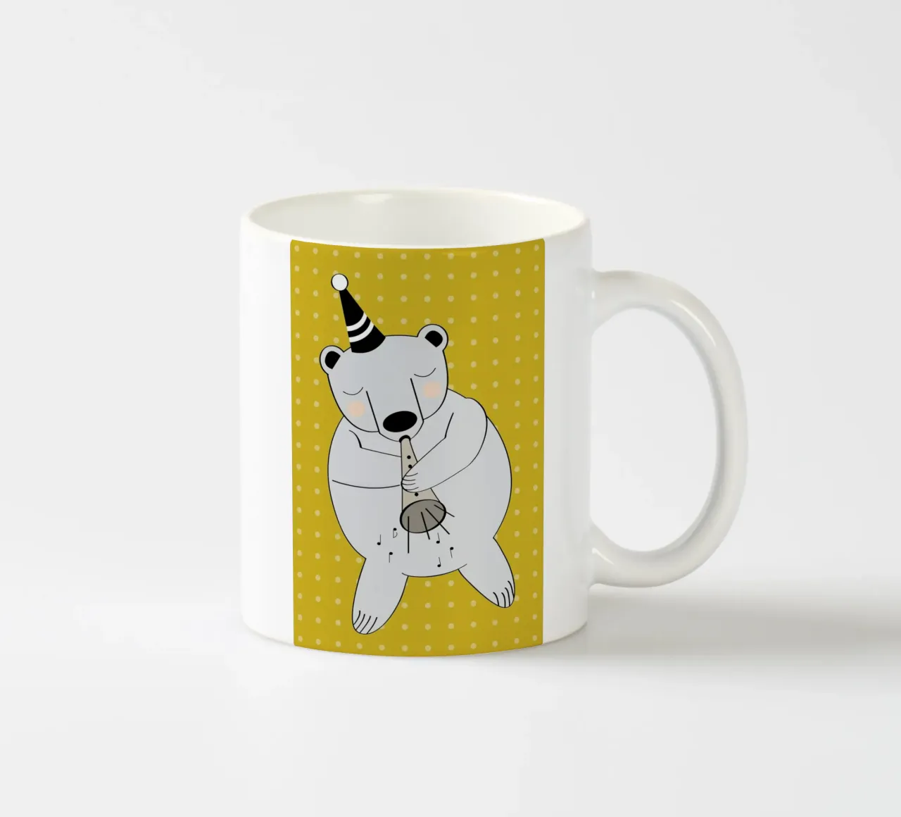 Trompeten Bär ceramic mug by XOXO Arte