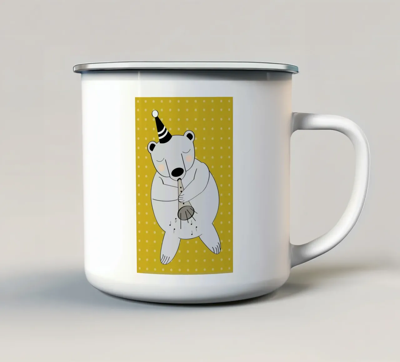 Trompeten Bär tazza in smalto da XOXO Arte