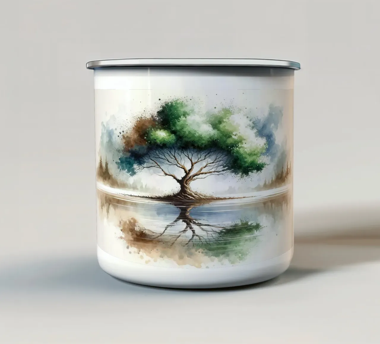 Serenità nella natura tazza in smalto da Chromatic Fusion Studio