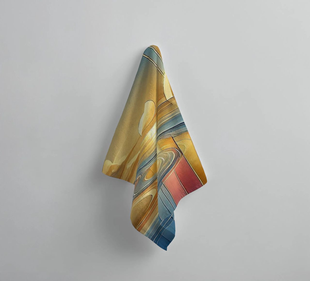 Sundown Serenity Scene in Art Deco towel by Chromatic Fusion Studio
