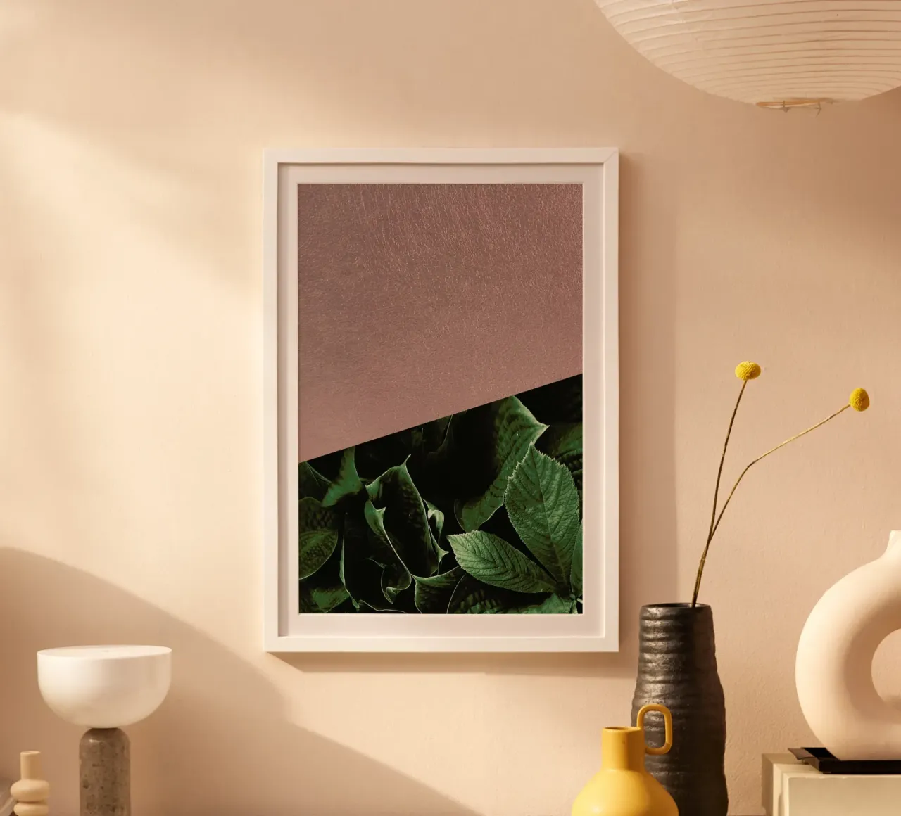 Botanic Rose poster con telaio in plastica da XOXO Arte