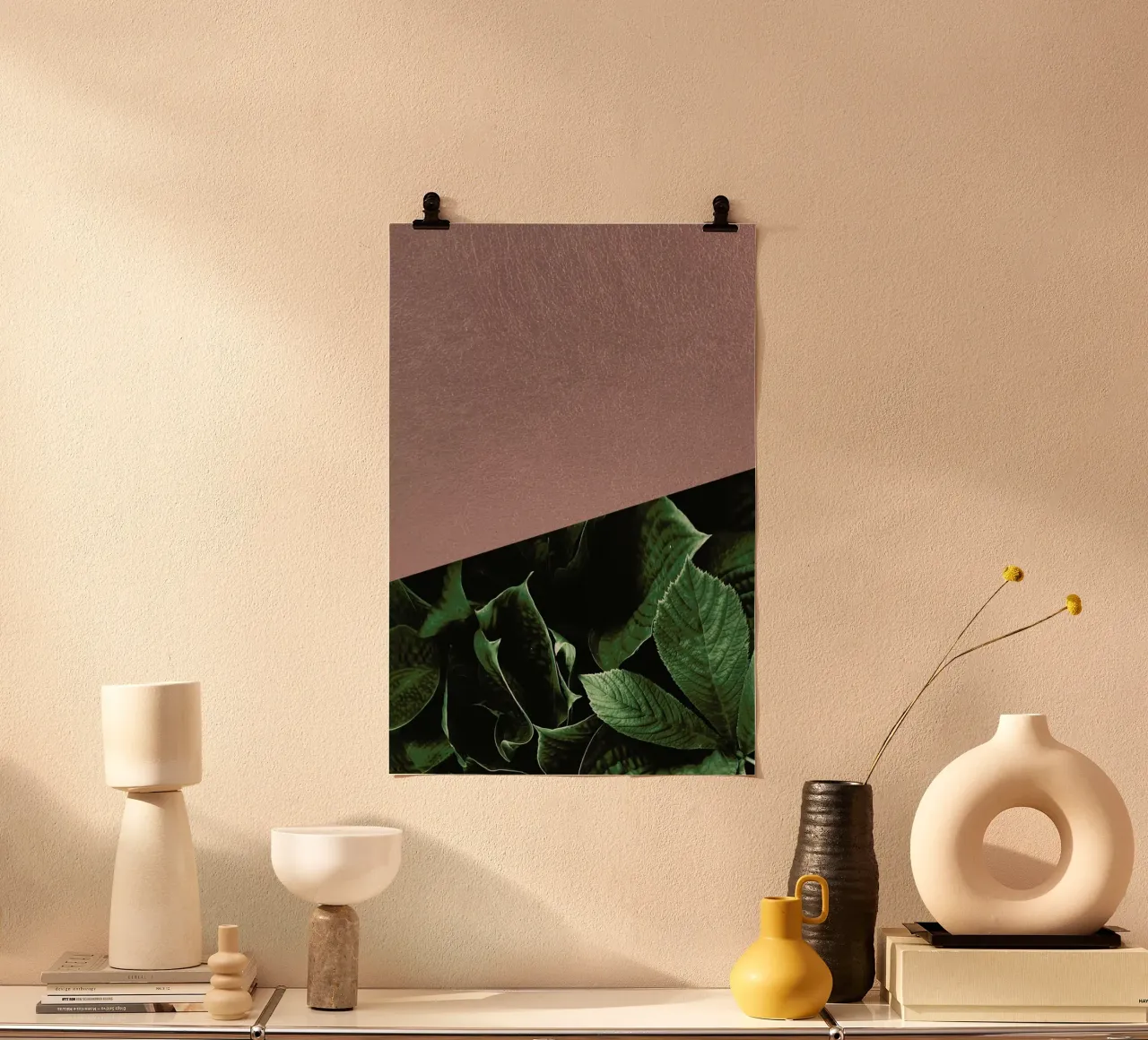 Botanic Rose poster con telaio in plastica da XOXO Arte