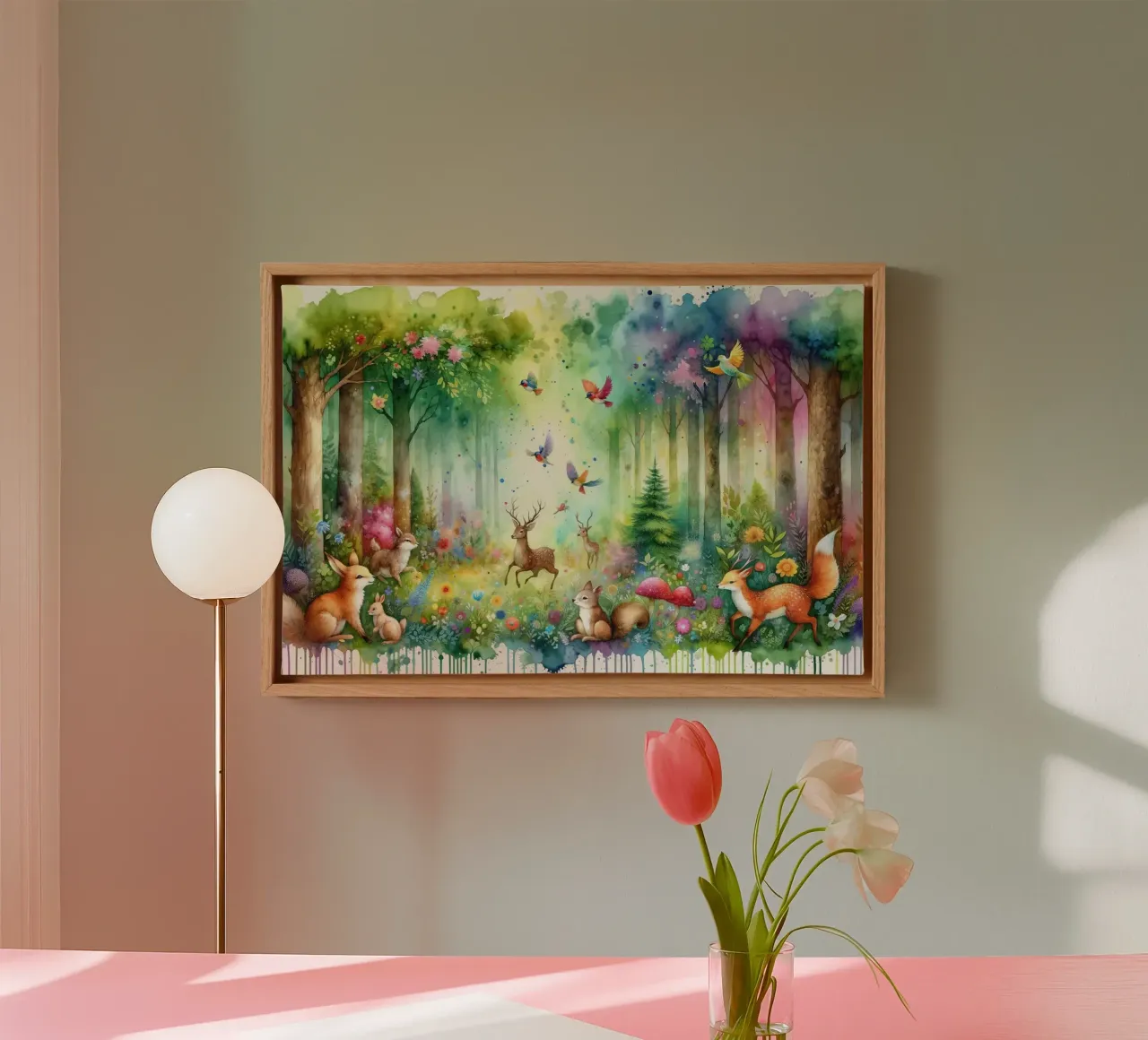 Het magische bos canvas met Baklijst van Chromatic Fusion Studio