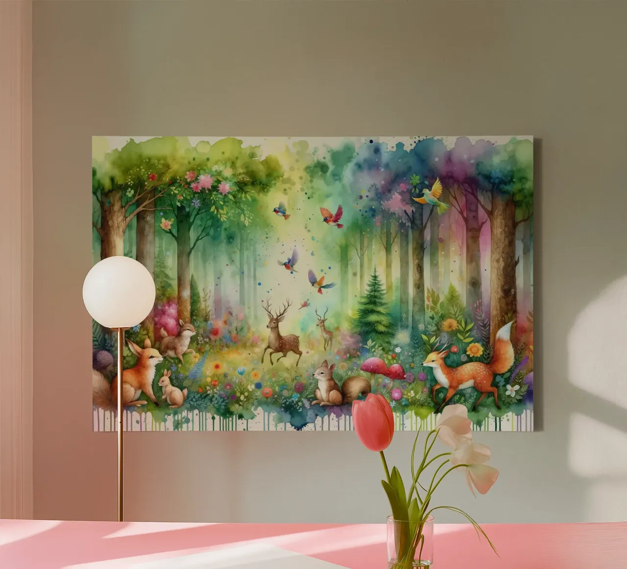 Het magische bos canvas met Baklijst van Chromatic Fusion Studio