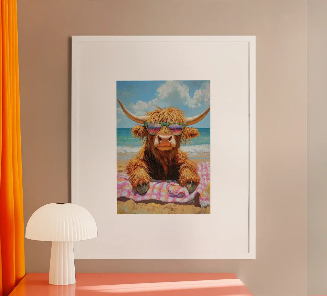Mucca delle Highlands carta hahnemühle da Nikis Art Studio