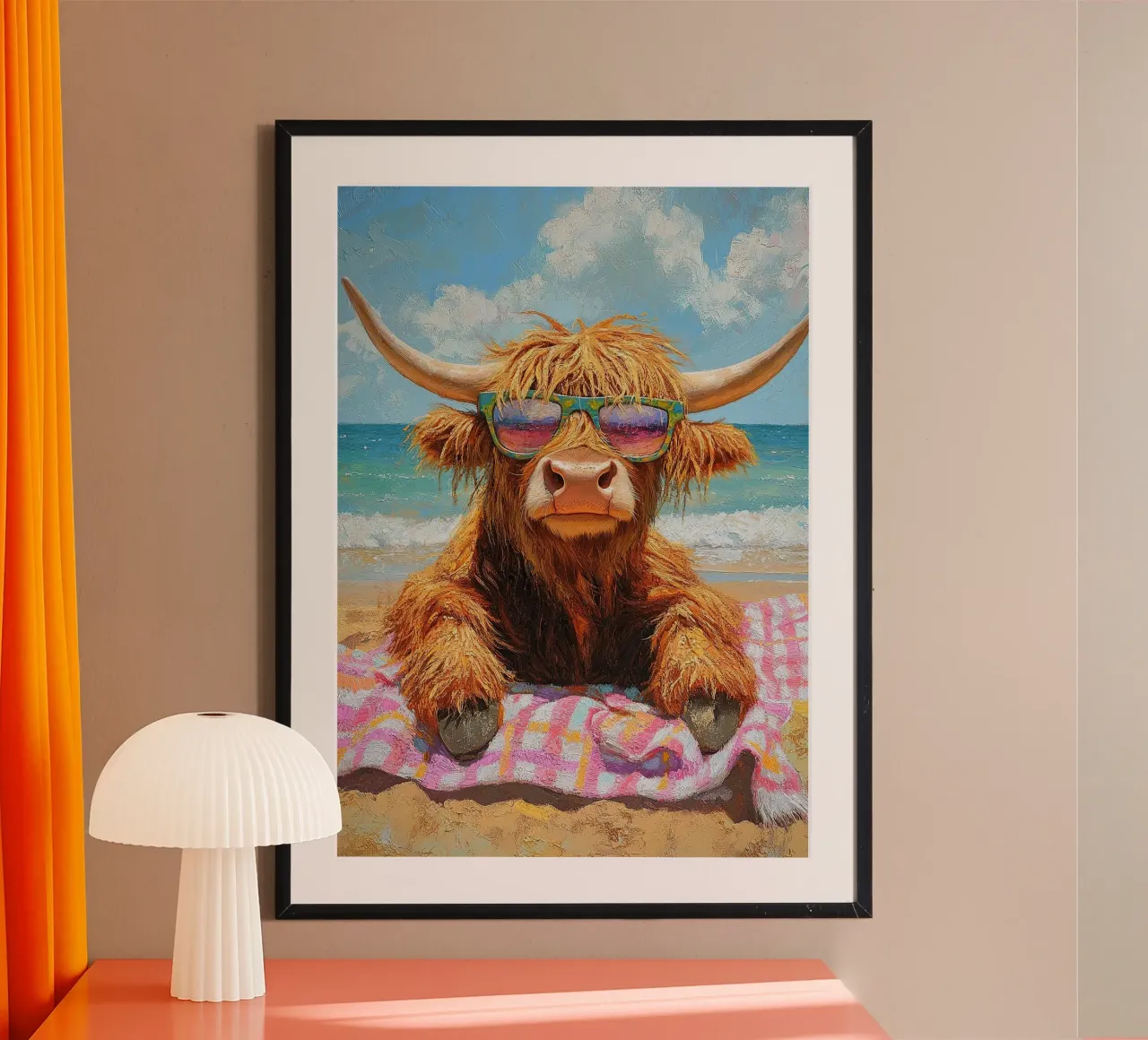 Mucca delle Highlands carta hahnemühle da Nikis Art Studio