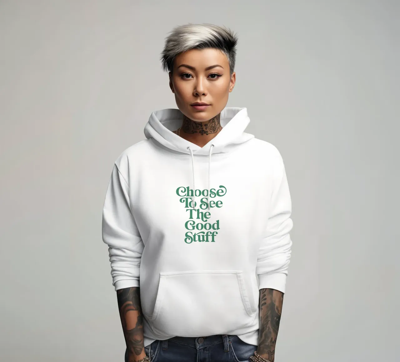 Scegliere di vedere le cose belle felpa con cappuccio da THE MOTIVATED TYPE