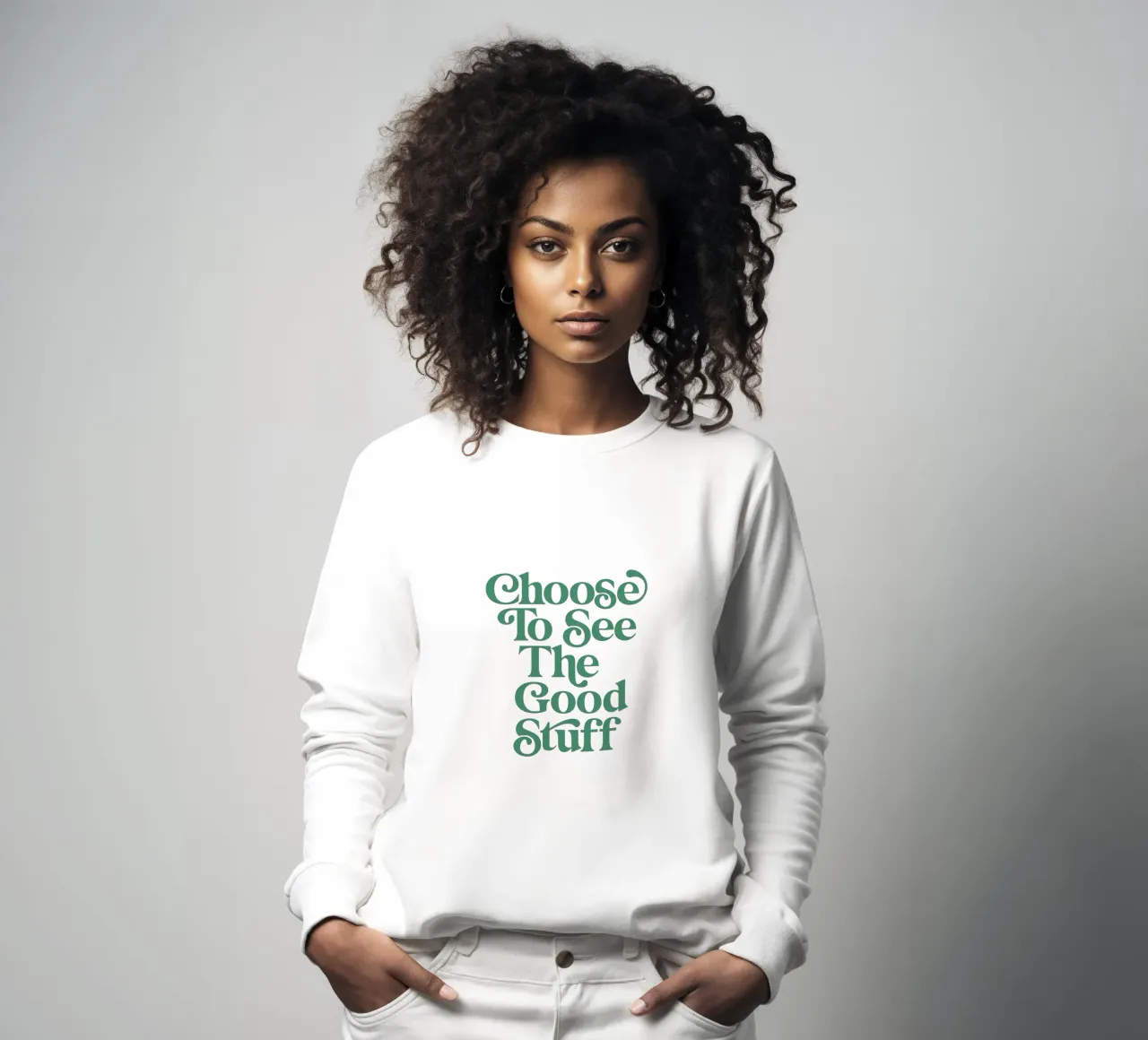 Scegliere di vedere le cose belle felpa da THE MOTIVATED TYPE