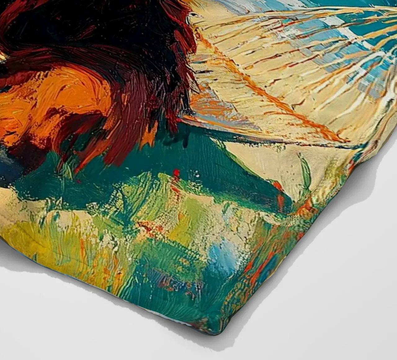 Mucca delle Highlands coperta in pile da Nikis Art Studio