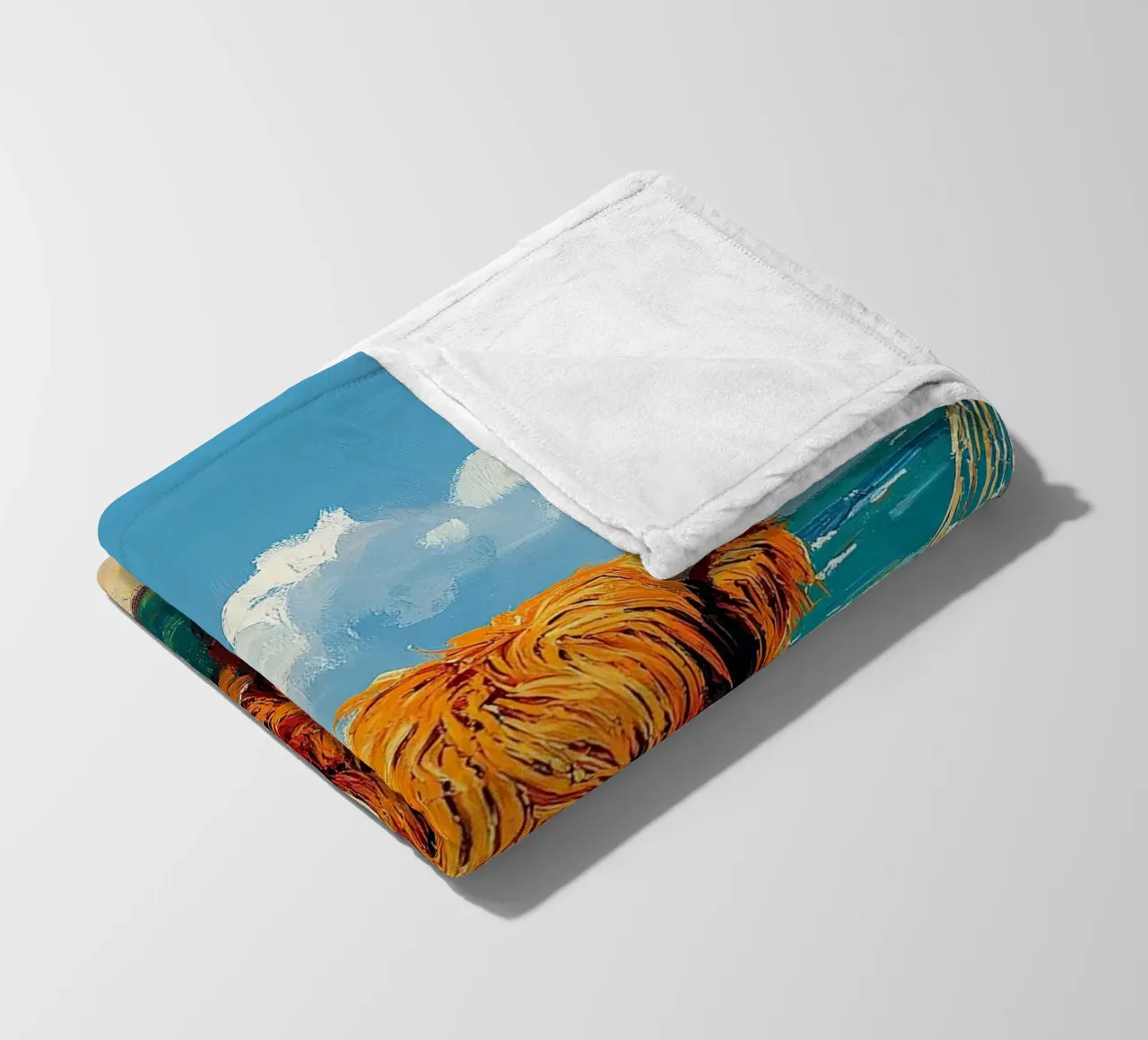 Mucca delle Highlands coperta in pile da Nikis Art Studio
