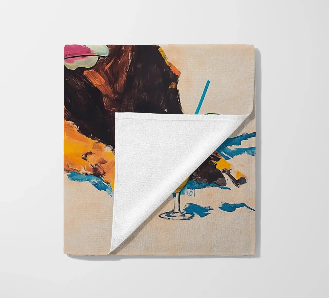 Mucca delle Highlands telo mare da Nikis Art Studio