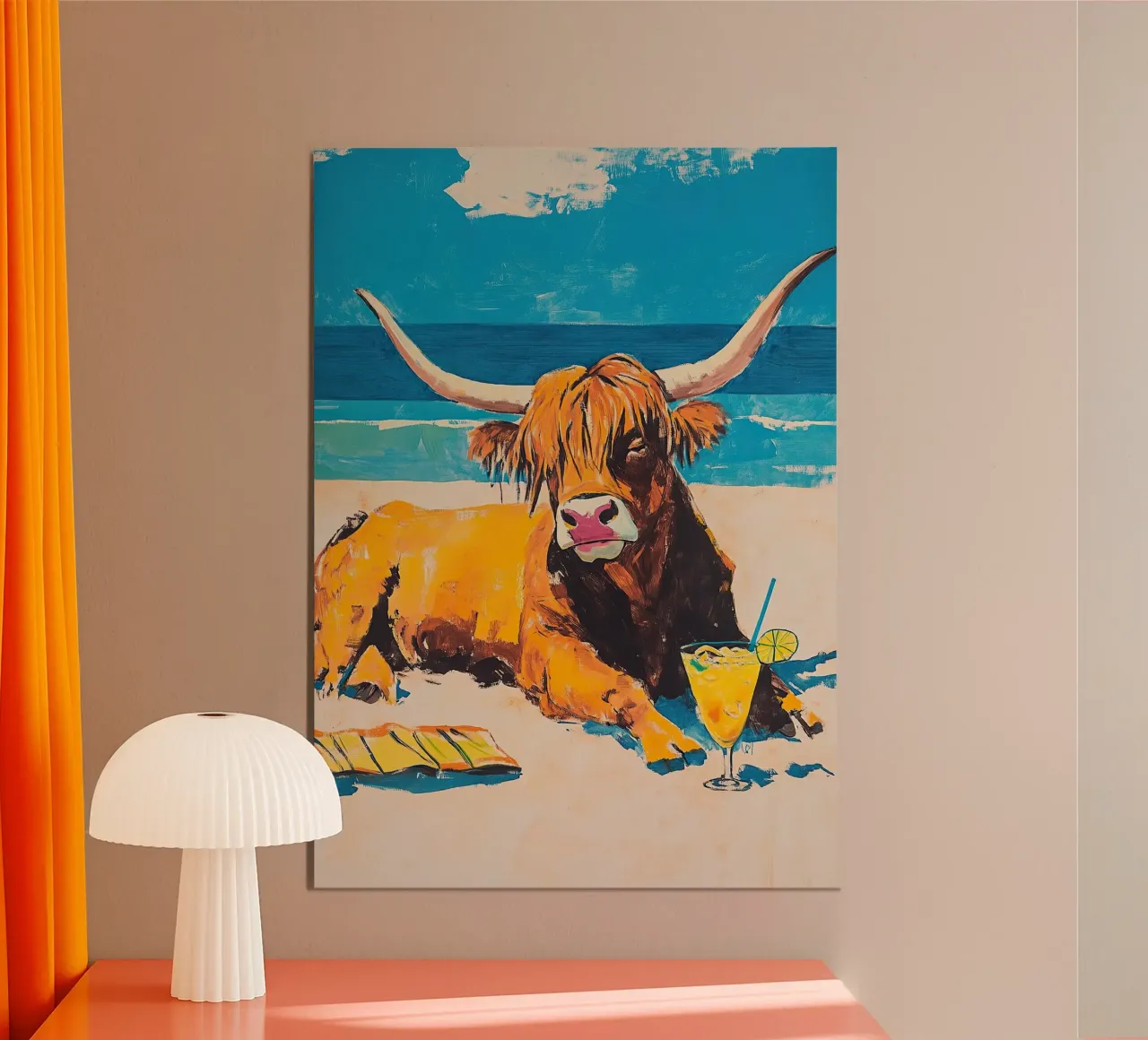 Mucca delle Highlands carta hahnemühle da Nikis Art Studio
