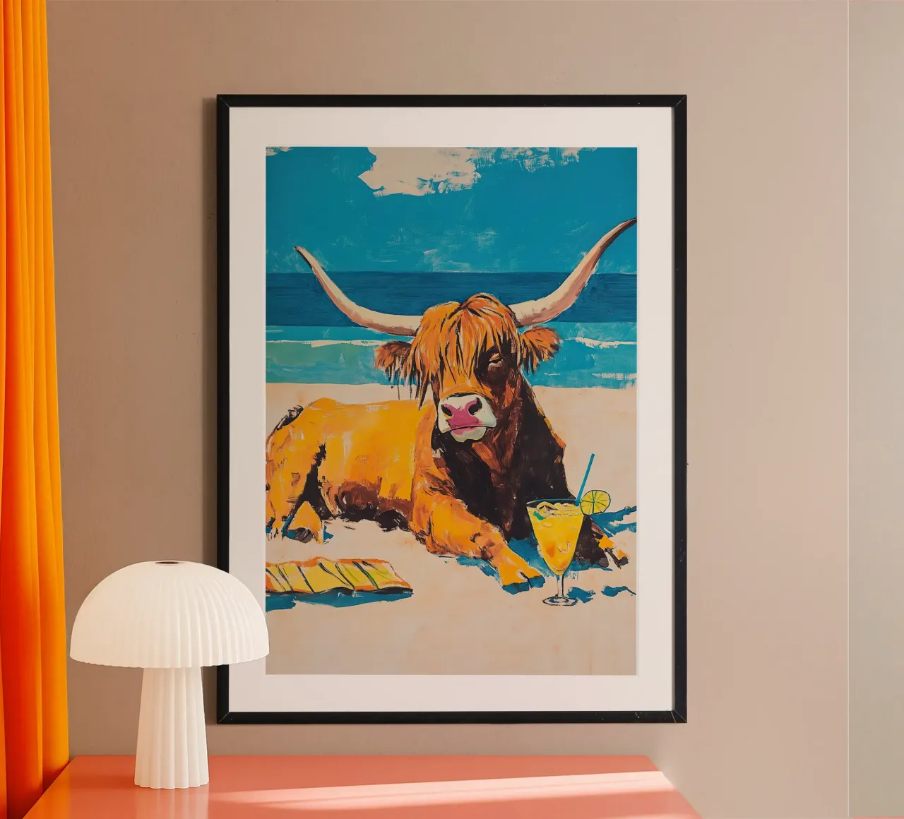 Mucca delle Highlands carta hahnemühle da Nikis Art Studio
