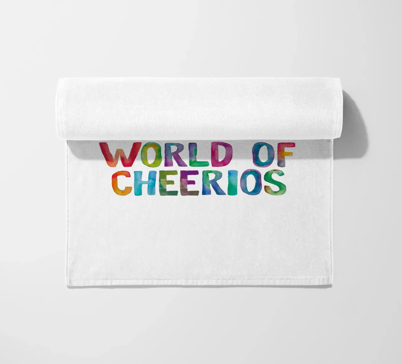 Sii un Fruitloop in un mondo di Cheerios Tipografia arcobaleno telo mare da THE MOTIVATED TYPE