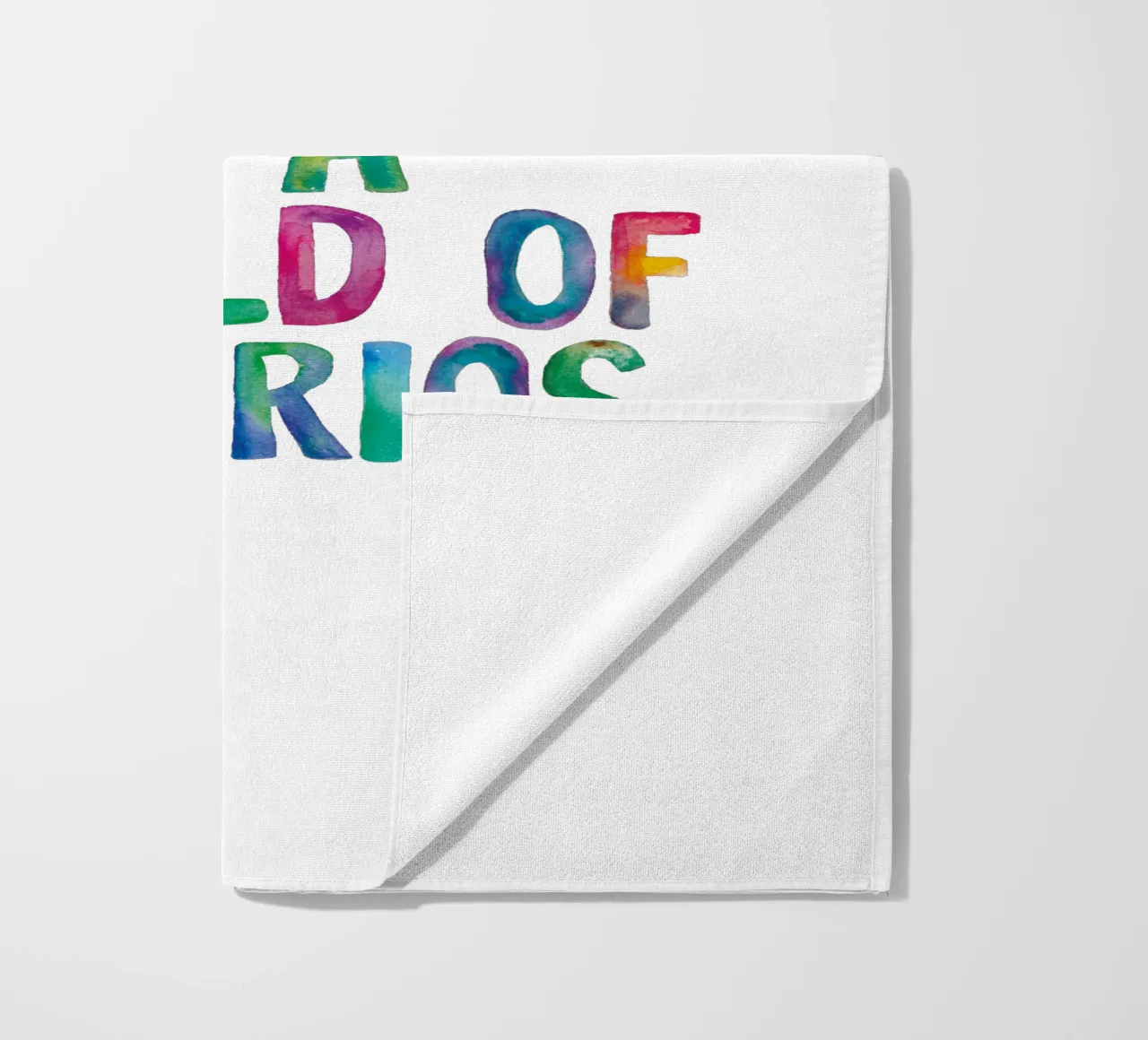 Sii un Fruitloop in un mondo di Cheerios Tipografia arcobaleno telo mare da THE MOTIVATED TYPE