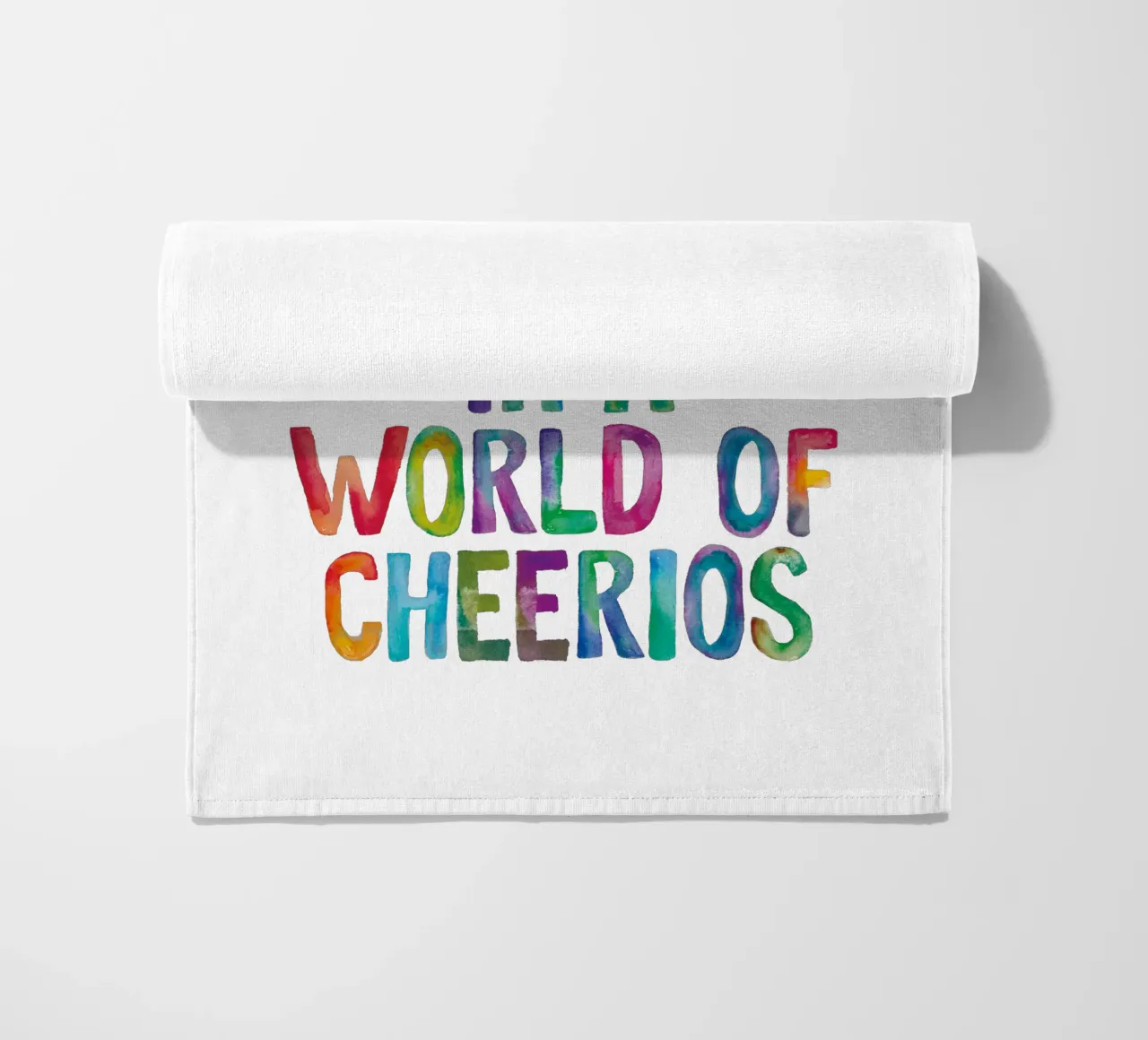 Sii un Fruitloop in un mondo di Cheerios Tipografia arcobaleno telo mare da THE MOTIVATED TYPE