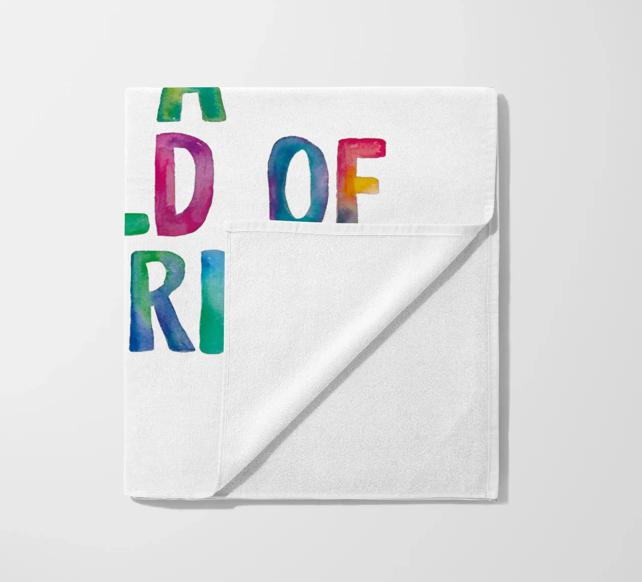 Sii un Fruitloop in un mondo di Cheerios Tipografia arcobaleno telo mare da THE MOTIVATED TYPE