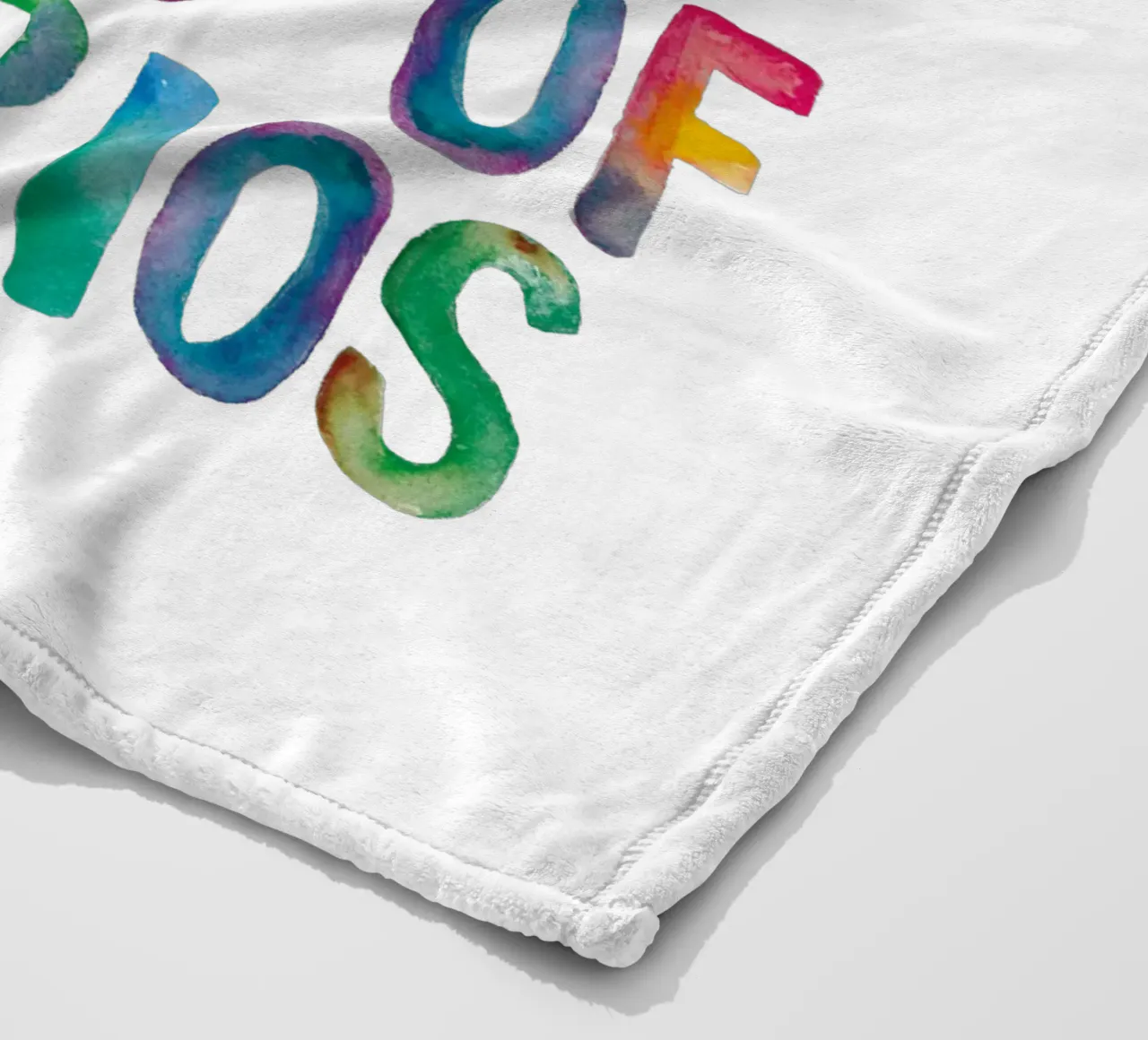 Sii un Fruitloop in un mondo di Cheerios Tipografia arcobaleno coperta in pile da THE MOTIVATED TYPE