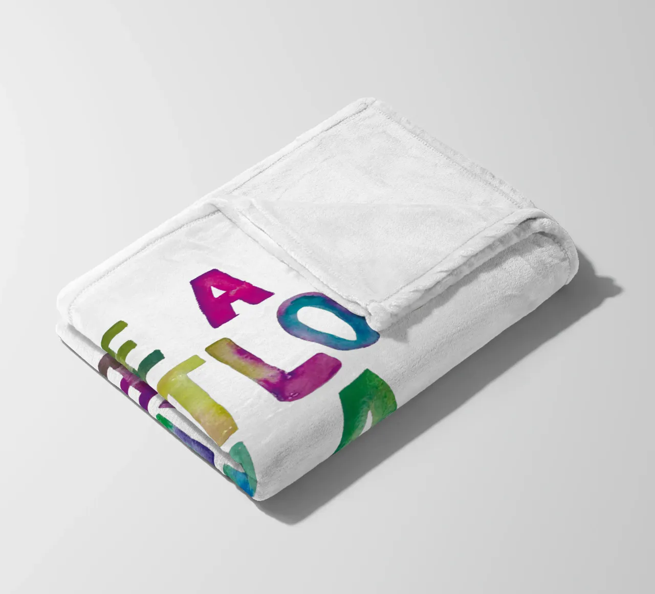 Be a Fruitloop In a World of Cheerios Rainbow Typography fleece blanket by THE MOTIVATED TYPE