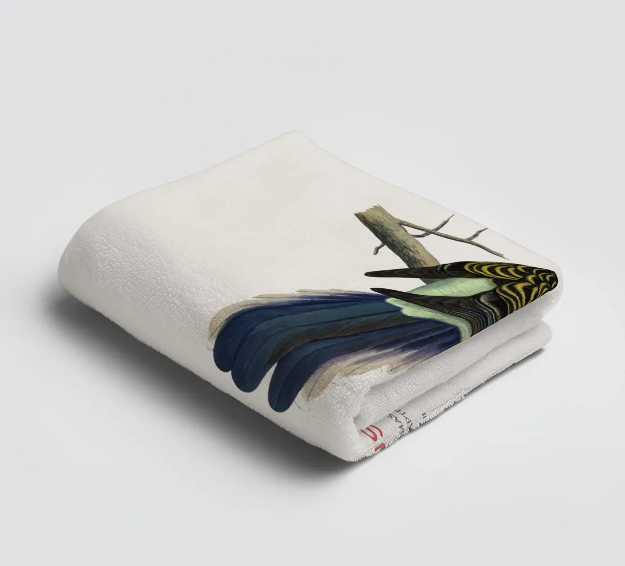 Blassköpfige Rosella oder Platycercus adscitus Handtuch von Vintagrafica