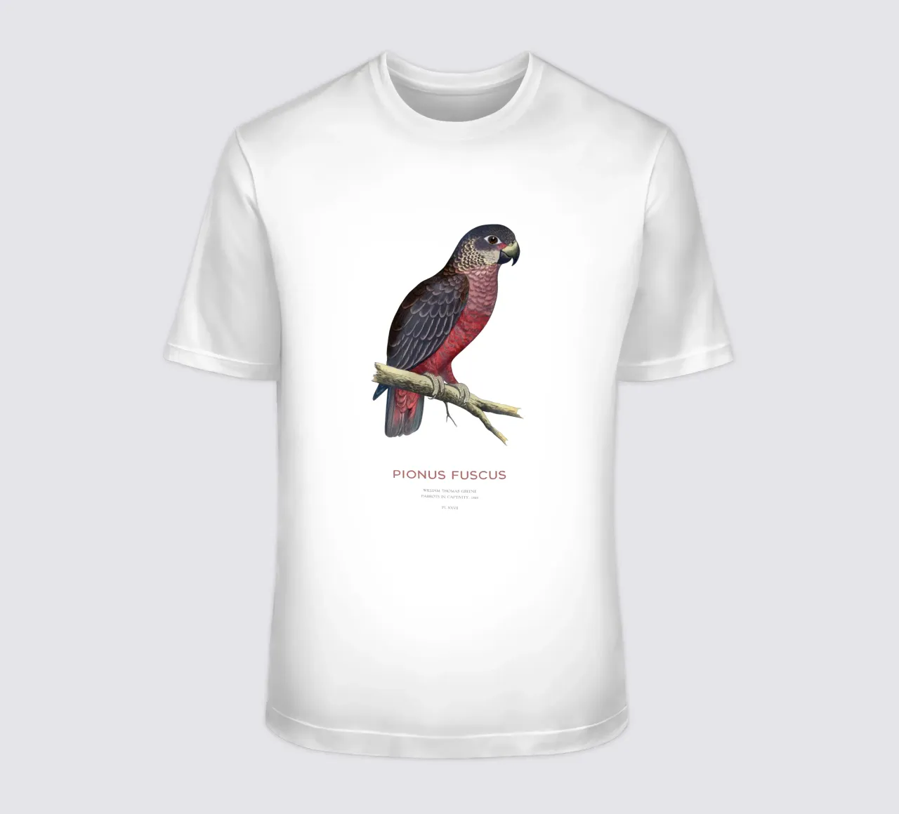 Pappagallo crepuscolare o Pionus fuscus t-shirt da Vintagrafica