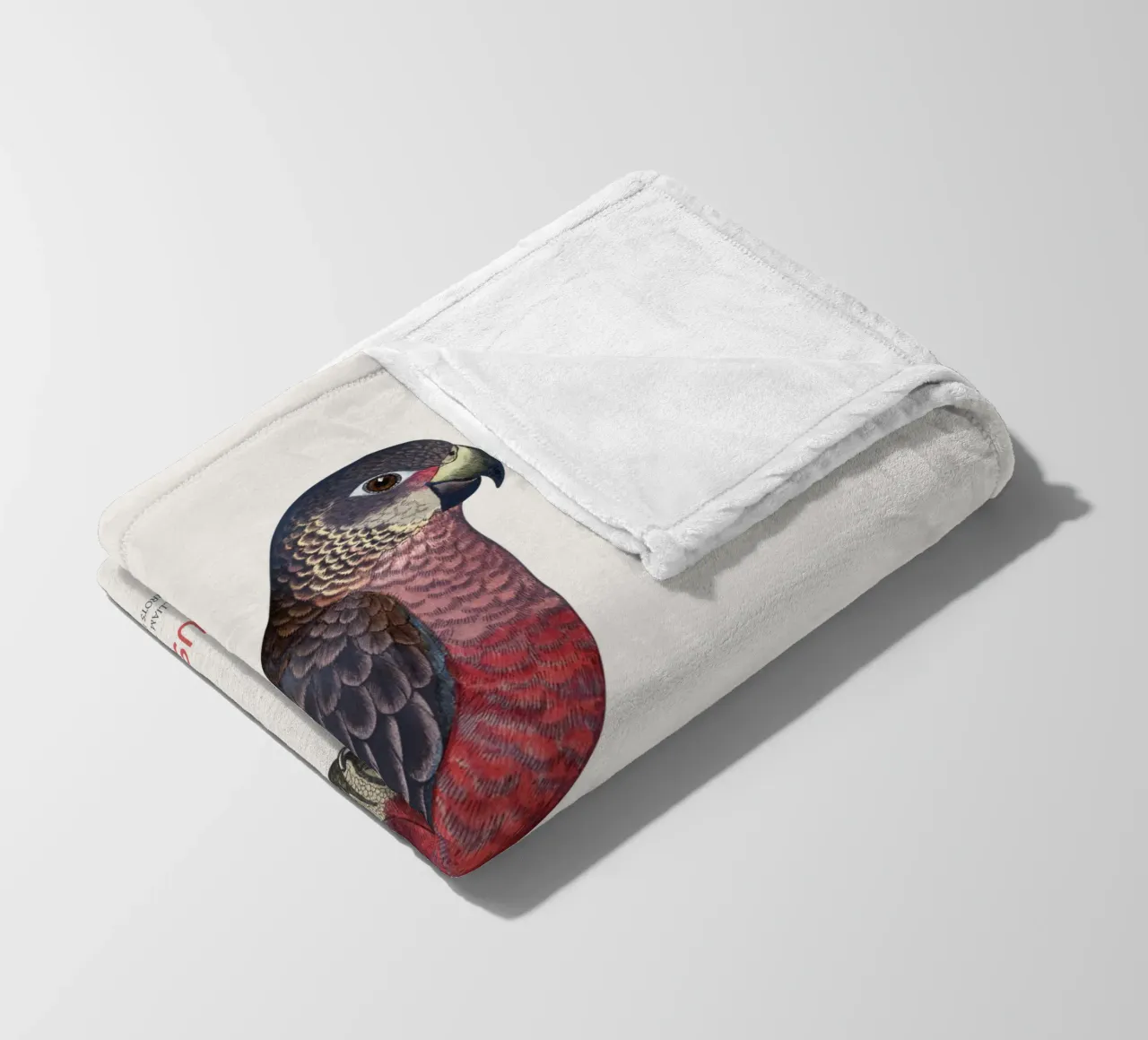 Pappagallo crepuscolare o Pionus fuscus coperta in pile da Vintagrafica
