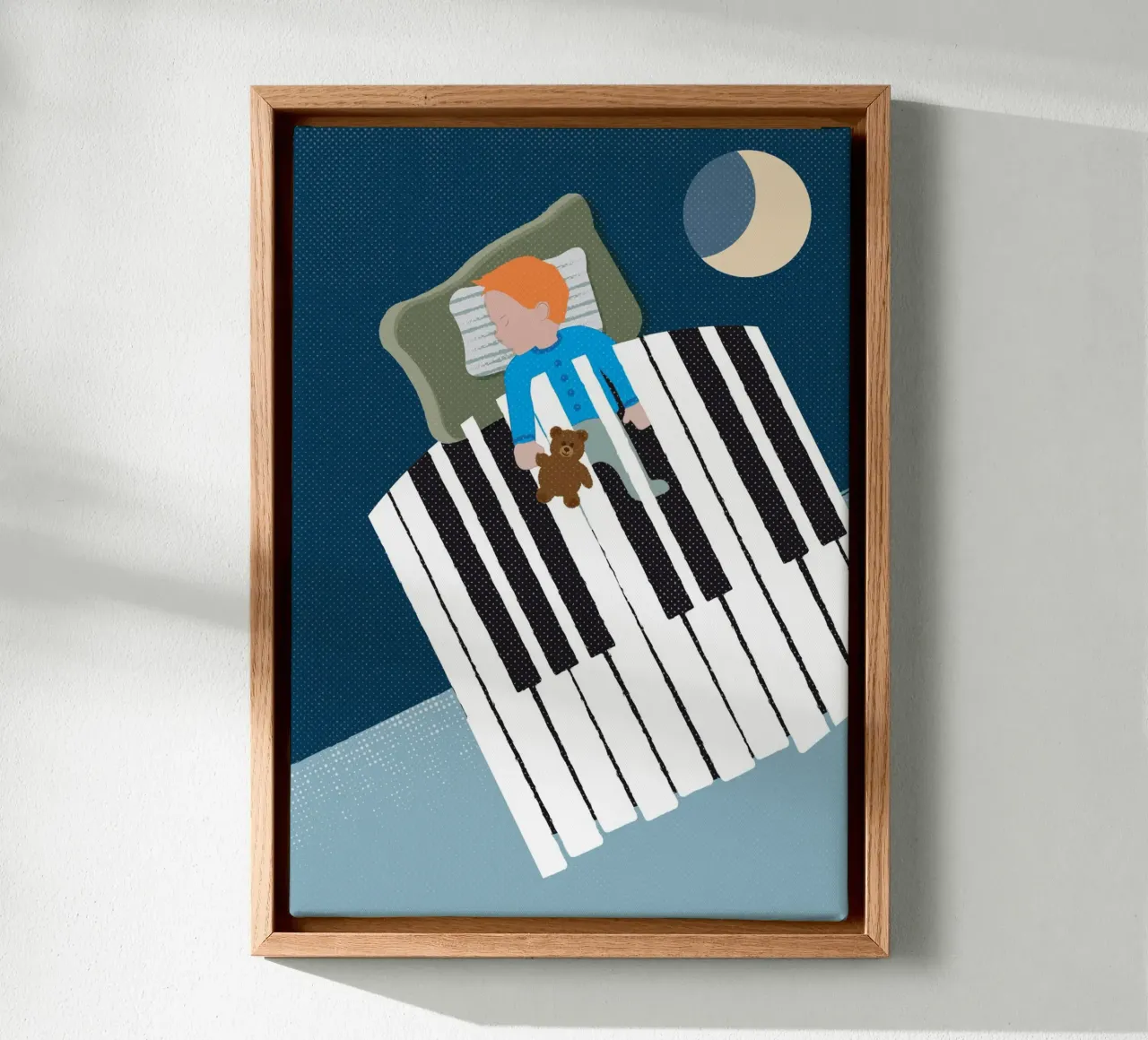 Sleep Well canvas met Baklijst van lazydaypaper