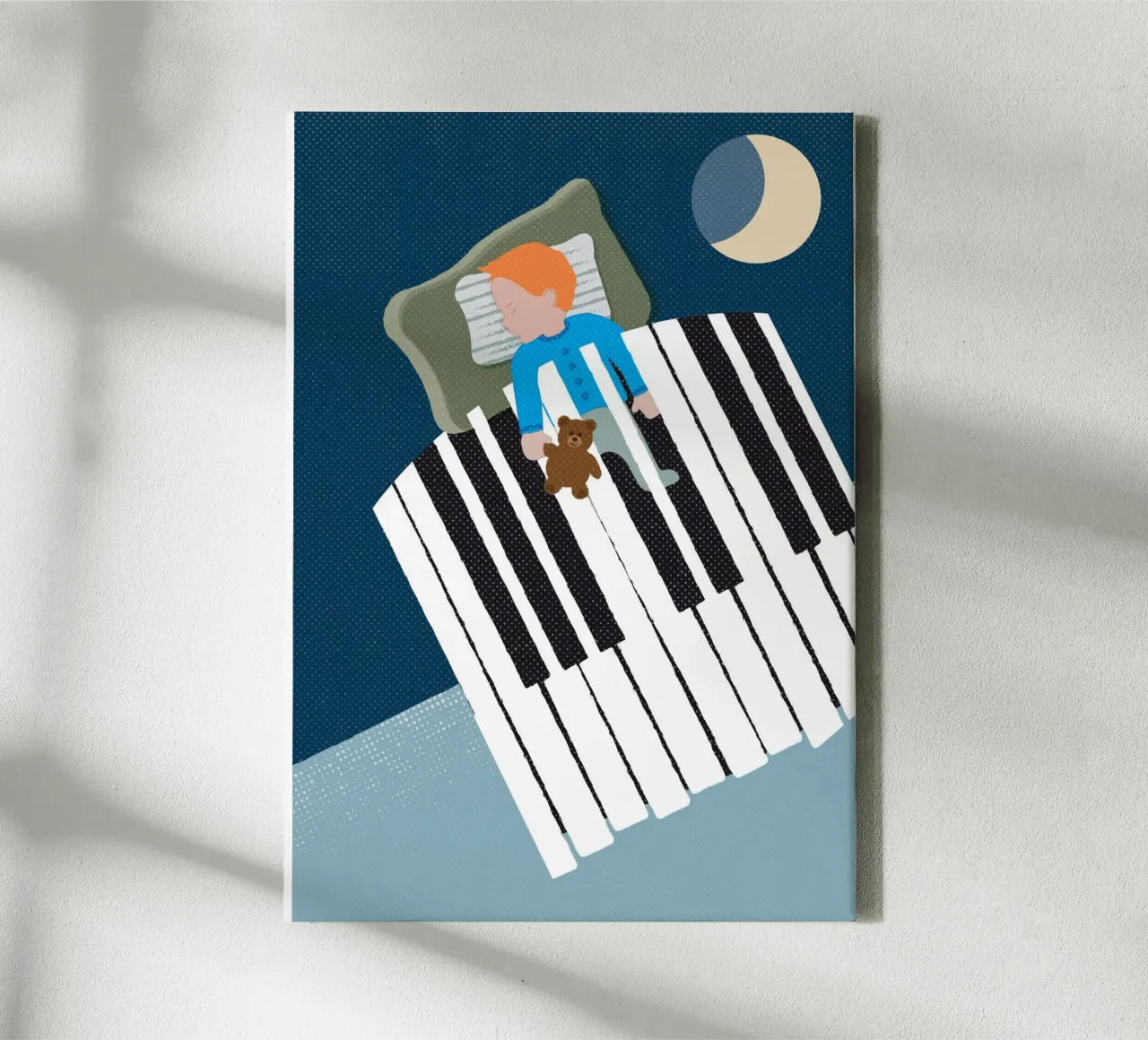 Sleep Well canvas met Baklijst van lazydaypaper