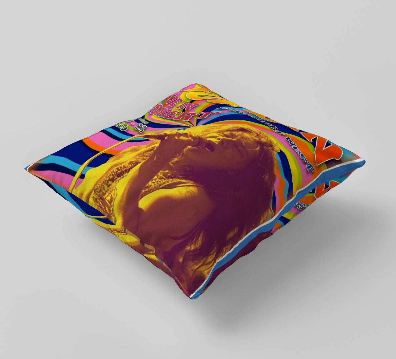 live concert janis joplin 1967 Poster coussin de SoundStudio