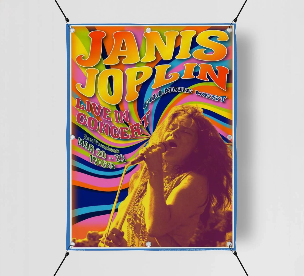 live concert janis joplin 1967 Poster bâche pvc de SoundStudio