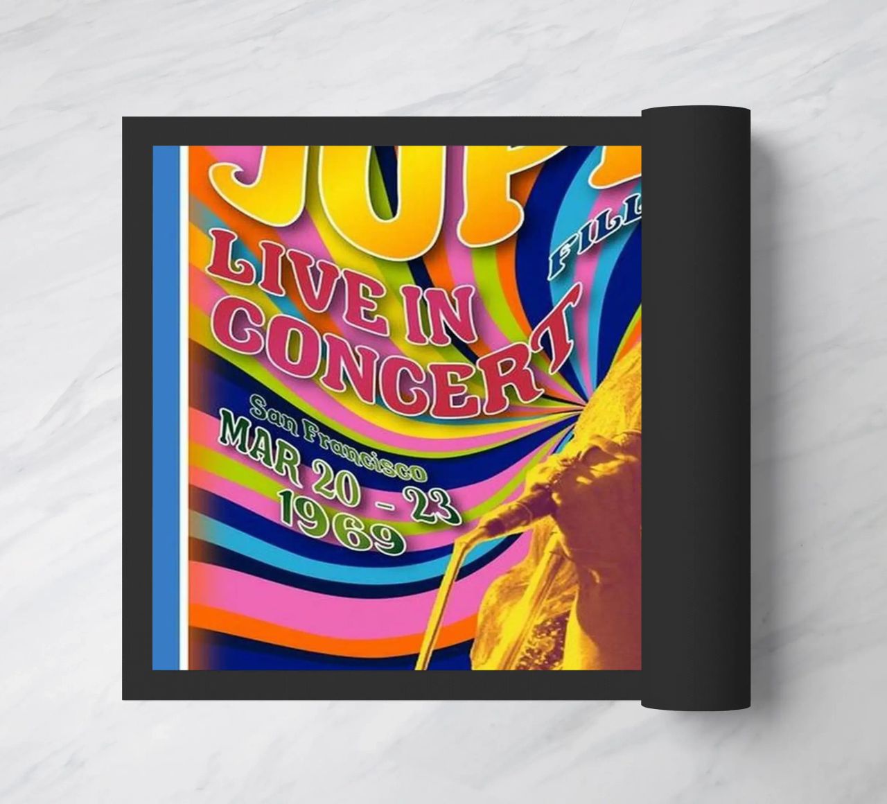 live concert janis joplin 1967 Poster paillasson de SoundStudio